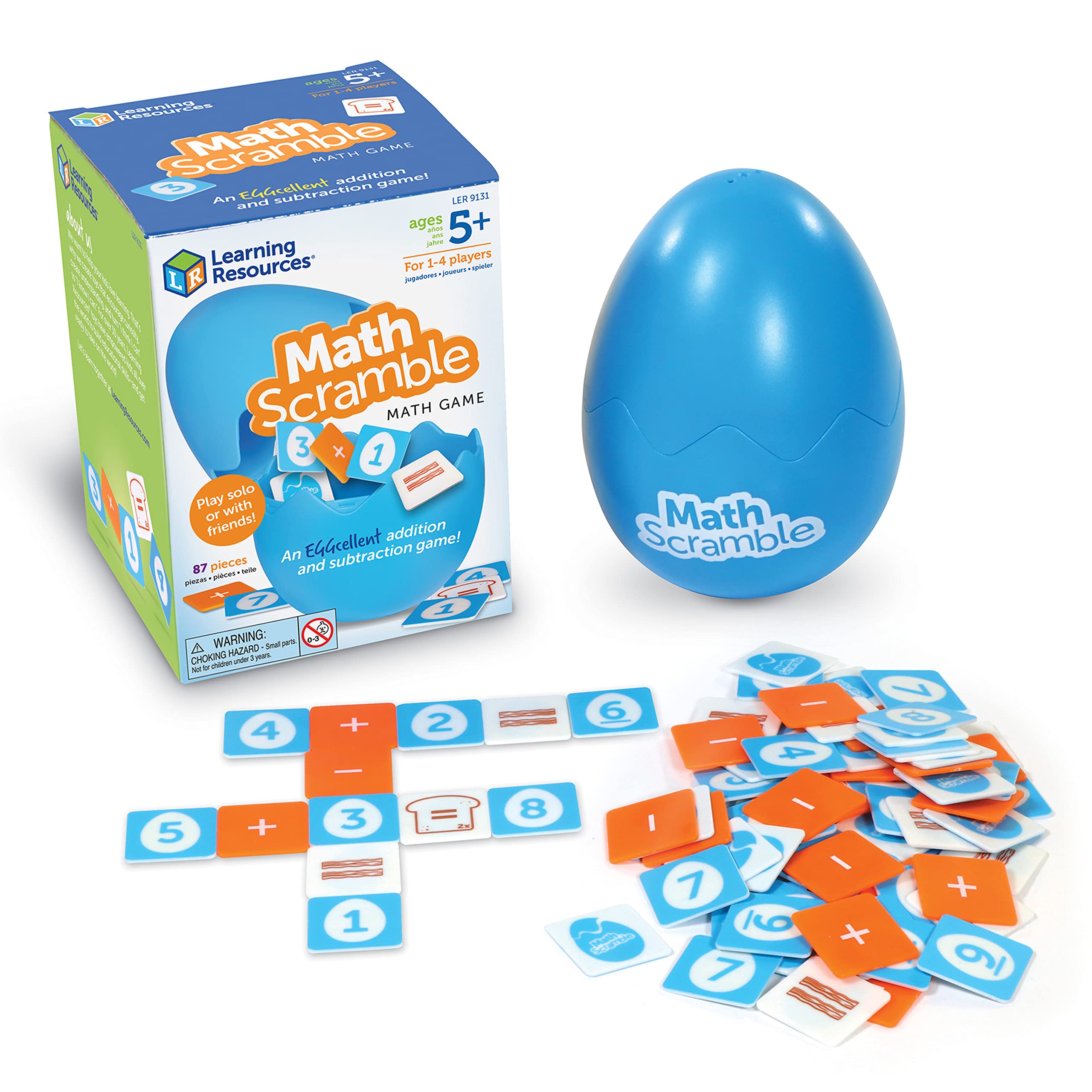 Game Learning Resources Math Scramble Con 87 Piezas, Más De 5 Años - Venta Internacional.