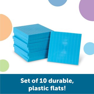 Foto 2 | Base Ten Flats Learning Resources De Plástico, 10 Piezas - Venta Internacional.