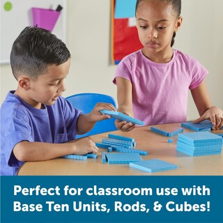 Foto 3 | Base Ten Flats Learning Resources De Plástico, 10 Piezas - Venta Internacional.