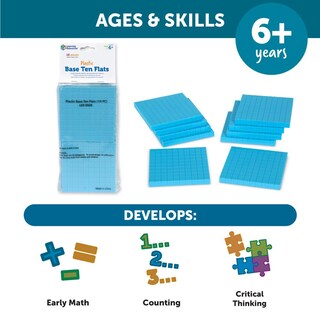 Foto 5 | Base Ten Flats Learning Resources De Plástico, 10 Piezas - Venta Internacional.