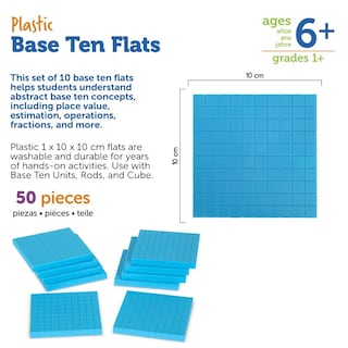 Foto 6 | Base Ten Flats Learning Resources De Plástico, 10 Piezas - Venta Internacional.