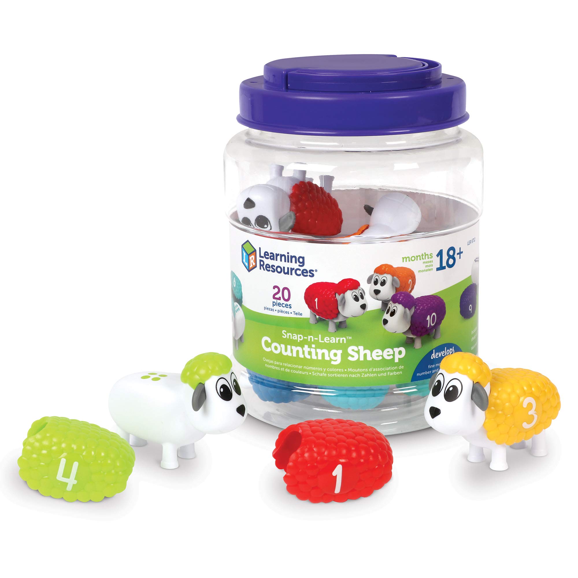 Toy Learning Resources Snap-n-learn Counting Sheep, 20 Unidades, 18 Meses O Más - Venta Internacional.