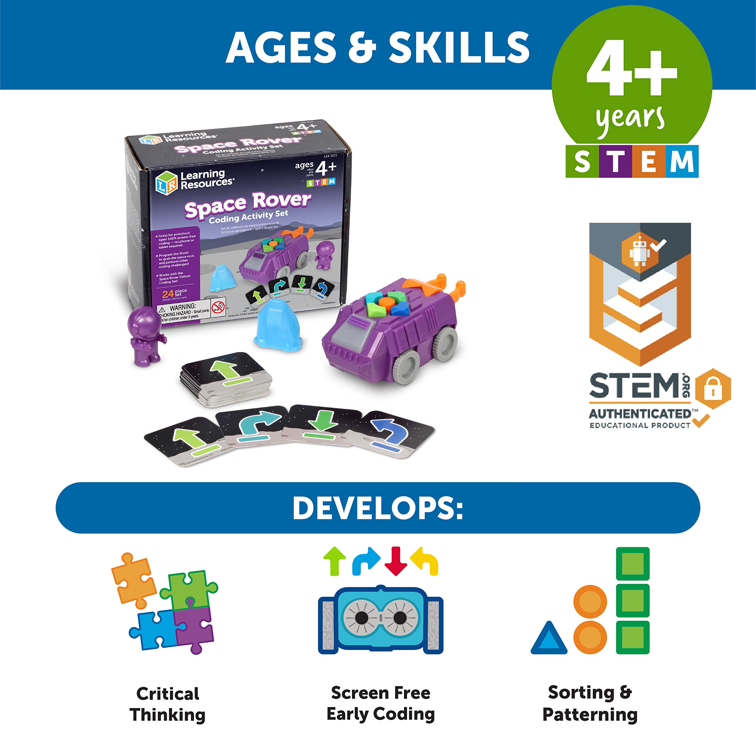 Foto 6 pulgar | Set De Codificación Learning Resources Space Rover, 23 Piezas, Más De 4 Años - Venta Internacional.