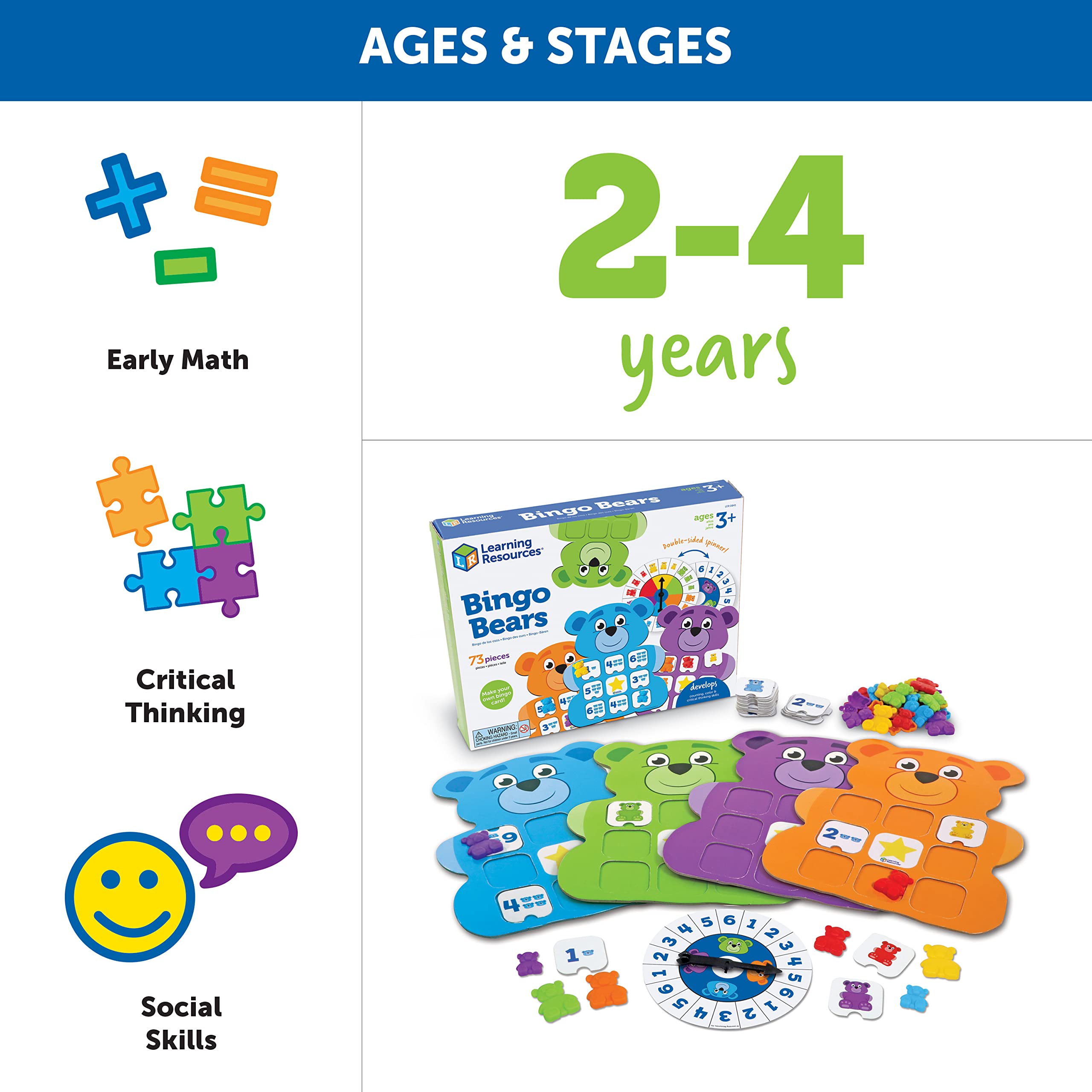 Foto 6 pulgar | Juegos Educativos De Interior, Recursos De Aprendizaje, Bingo Bears, 73 Piezas - Venta Internacional.