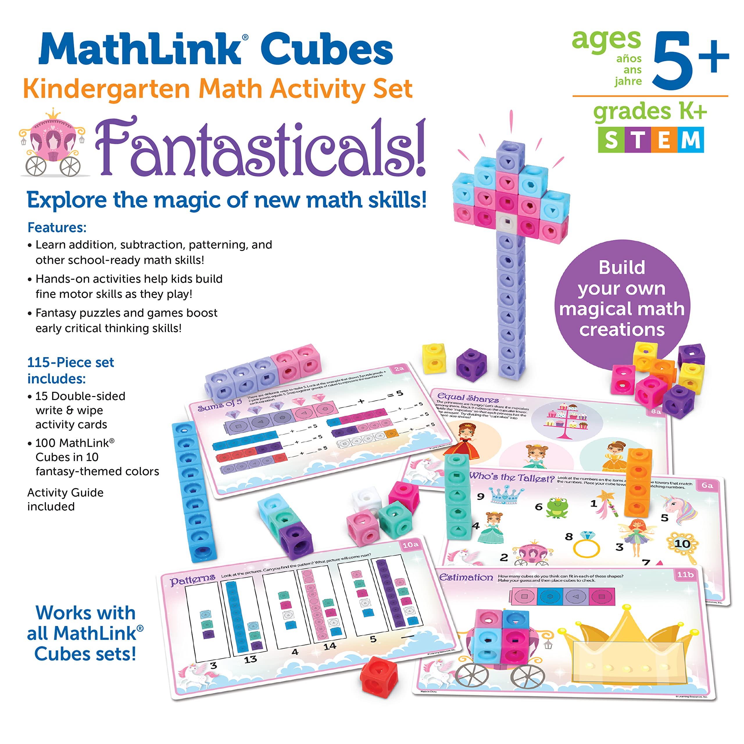 Foto 7 pulgar | Conjunto De Actividades De Mathlink Cubes, Recursos De Aprendizaje, Fantásticos - Venta Internacional.