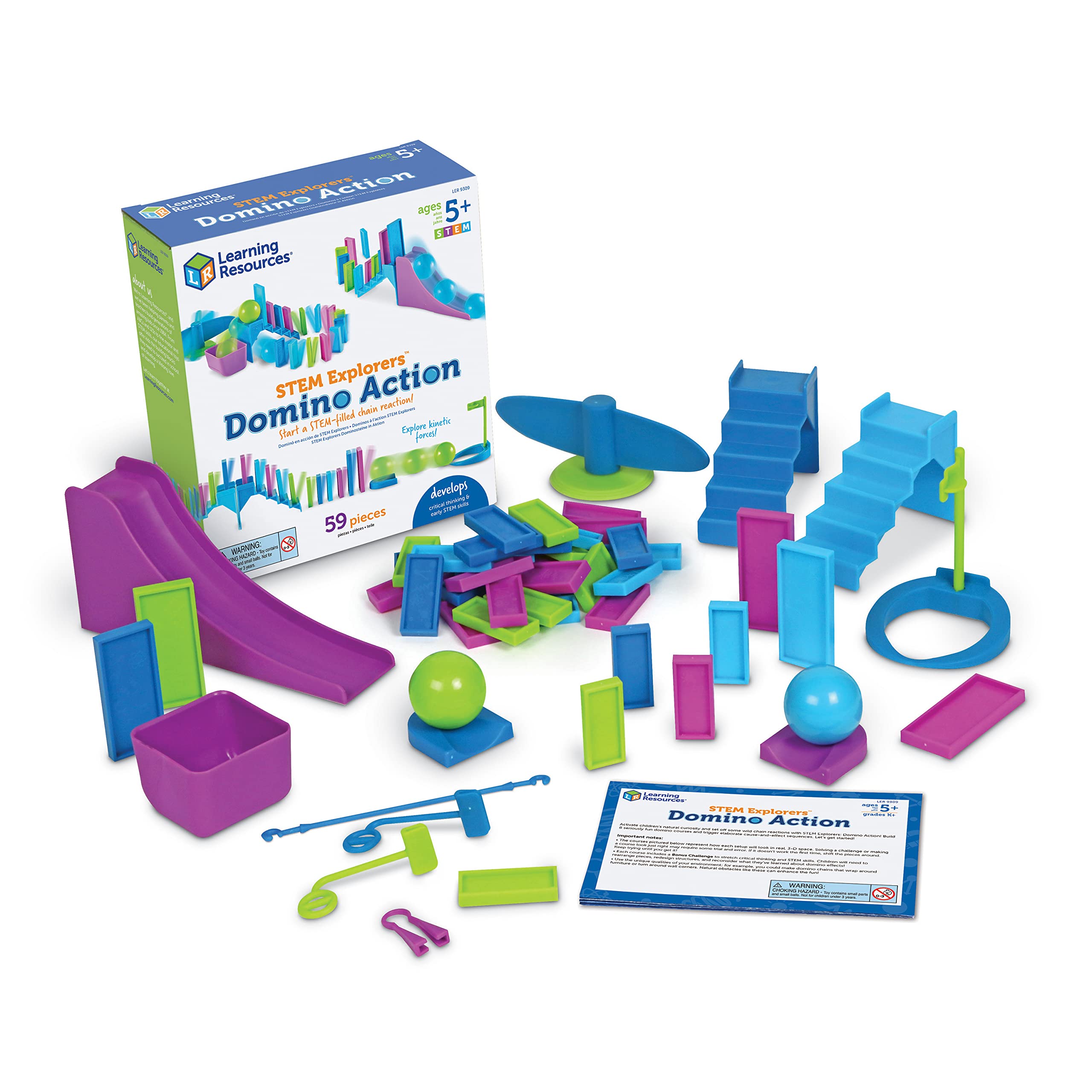 Recursos De Aprendizaje De Stem Explorers Domino Action Para Niños Mayores De 5 Años - Venta Internacional.
