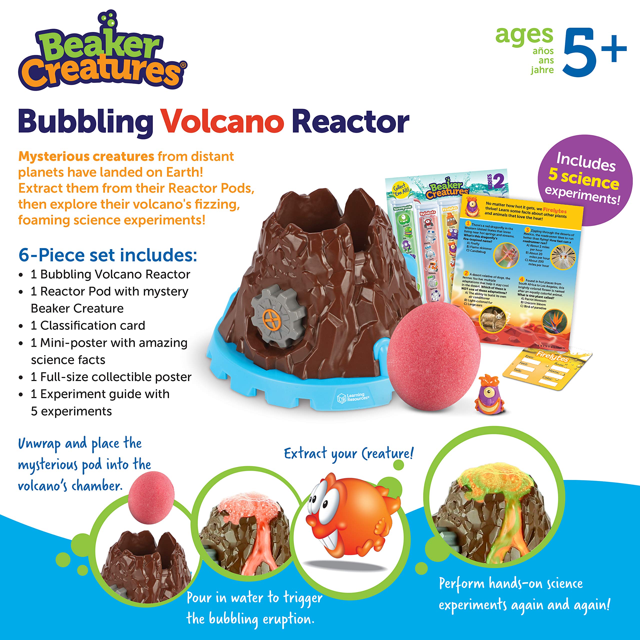 Foto 7 pulgar | Kit Científico Recursos De Aprendizaje Beaker Creatures Bubbling Volcano - Venta Internacional.