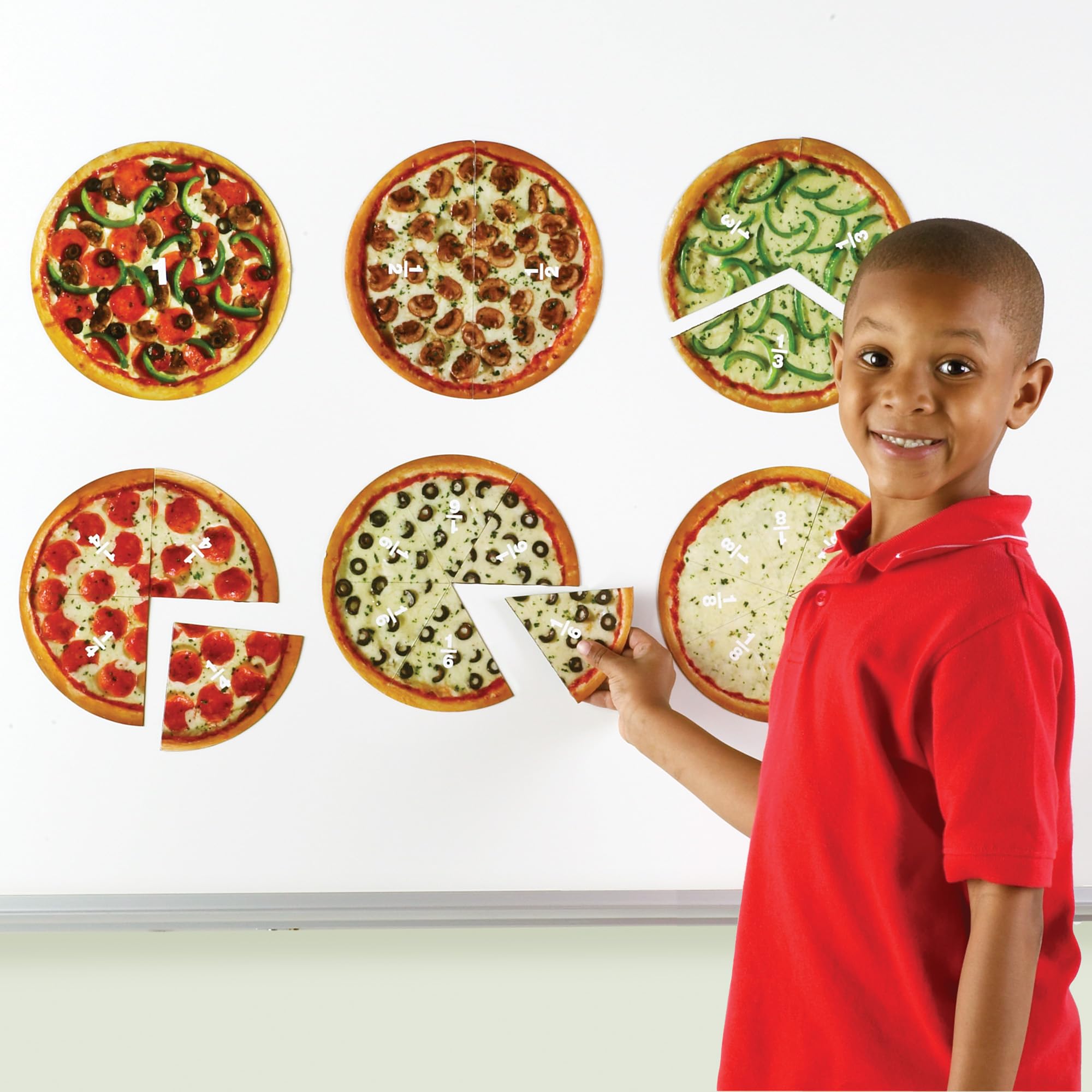 Foto 3 pulgar | Recursos De Aprendizaje Sobre Fracciones De Pizza Magnéticas, 24 Piezas, Más De 6 Años - Venta Internacional.