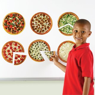Foto 2 | Recursos De Aprendizaje Sobre Fracciones De Pizza Magnéticas, 24 Piezas, Más De 6 Años - Venta Internacional.