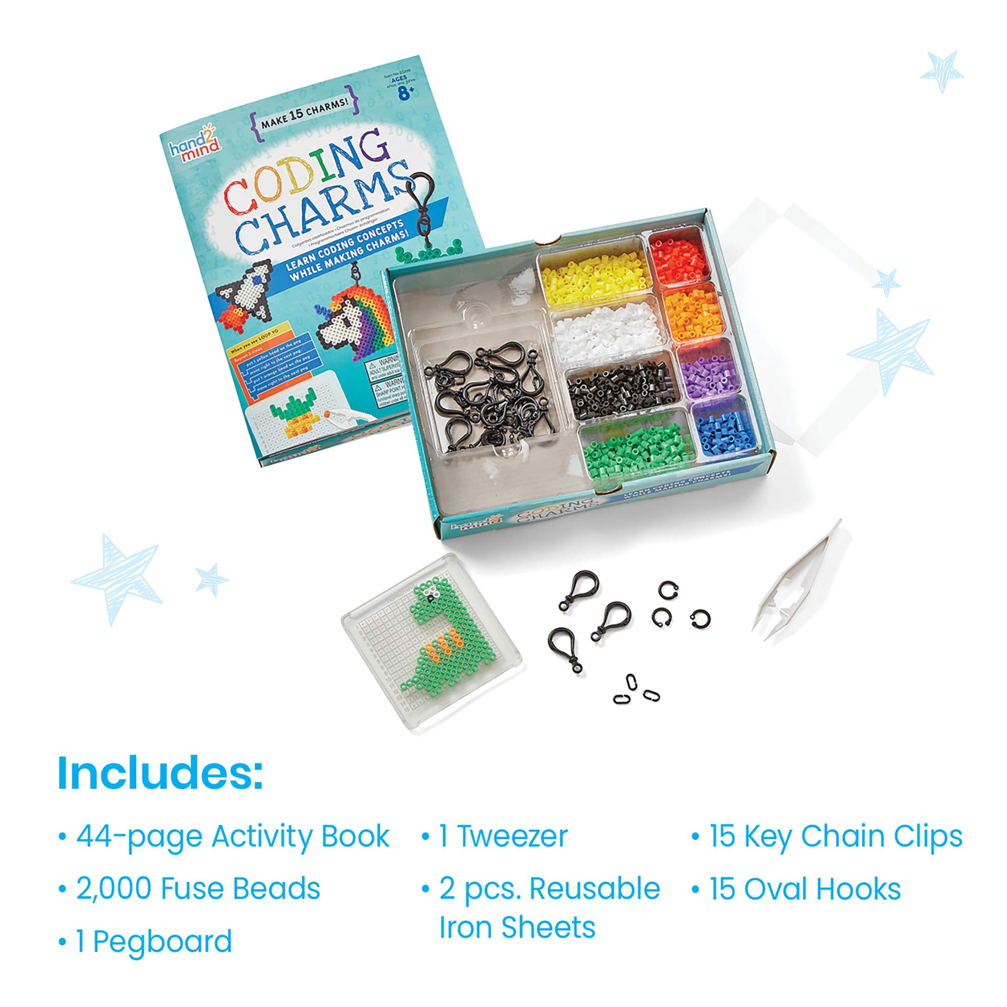 Foto 2 | Kit De Colgantes De Codificación Fuse Bead Hand2mind-93398 Con Libro De Actividades - Venta Internacional.