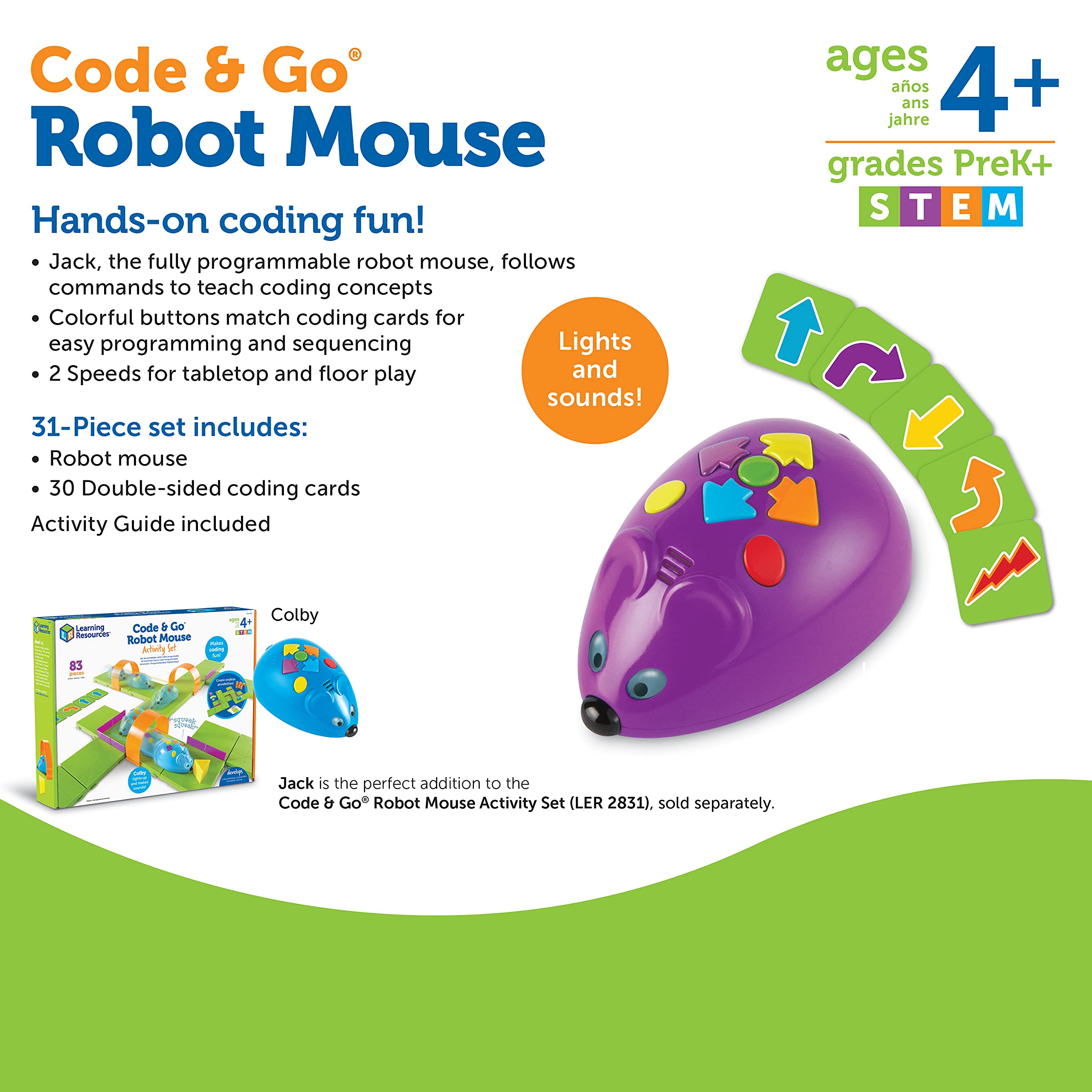 Foto 7 | Recursos De Aprendizaje De Juguetes Stem Code & Go Robot Mouse - Venta Internacional.