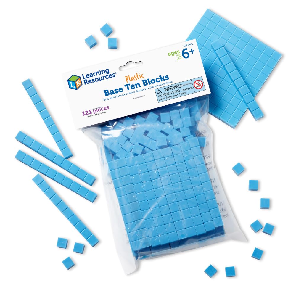 Recursos De Aprendizaje Del Paquete Inteligente Base Ten Blocks Para Mayores De 5 Años - Venta Internacional.