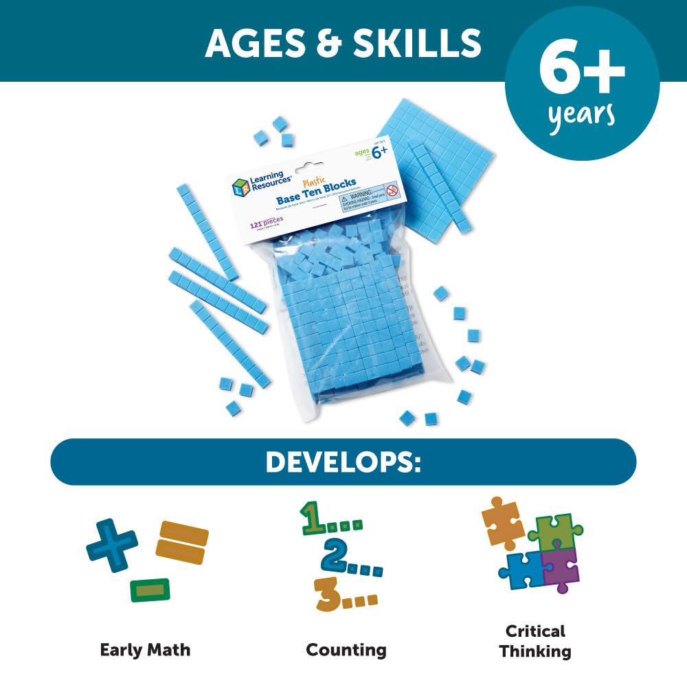 Foto 6 pulgar | Recursos De Aprendizaje Del Paquete Inteligente Base Ten Blocks Para Mayores De 5 Años - Venta Internacional.