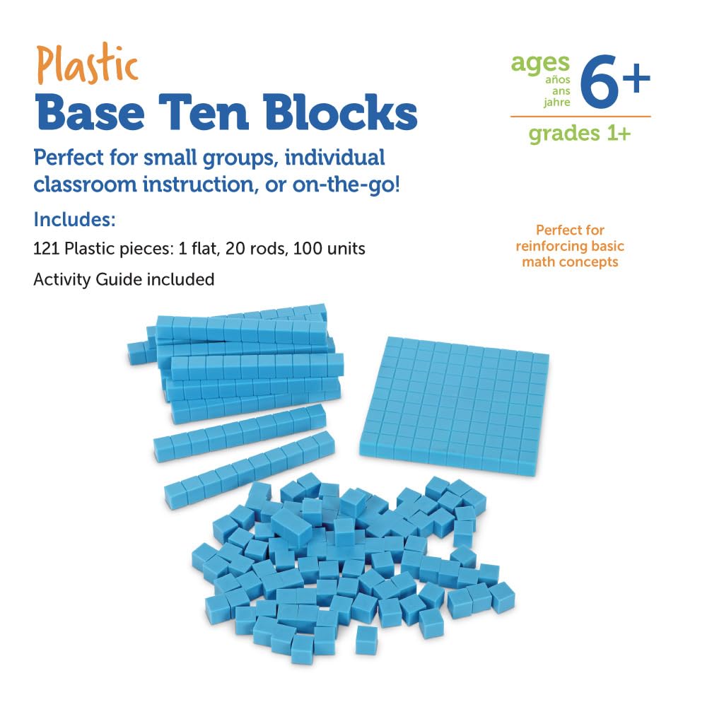 Foto 7 pulgar | Recursos De Aprendizaje Del Paquete Inteligente Base Ten Blocks Para Mayores De 5 Años - Venta Internacional.