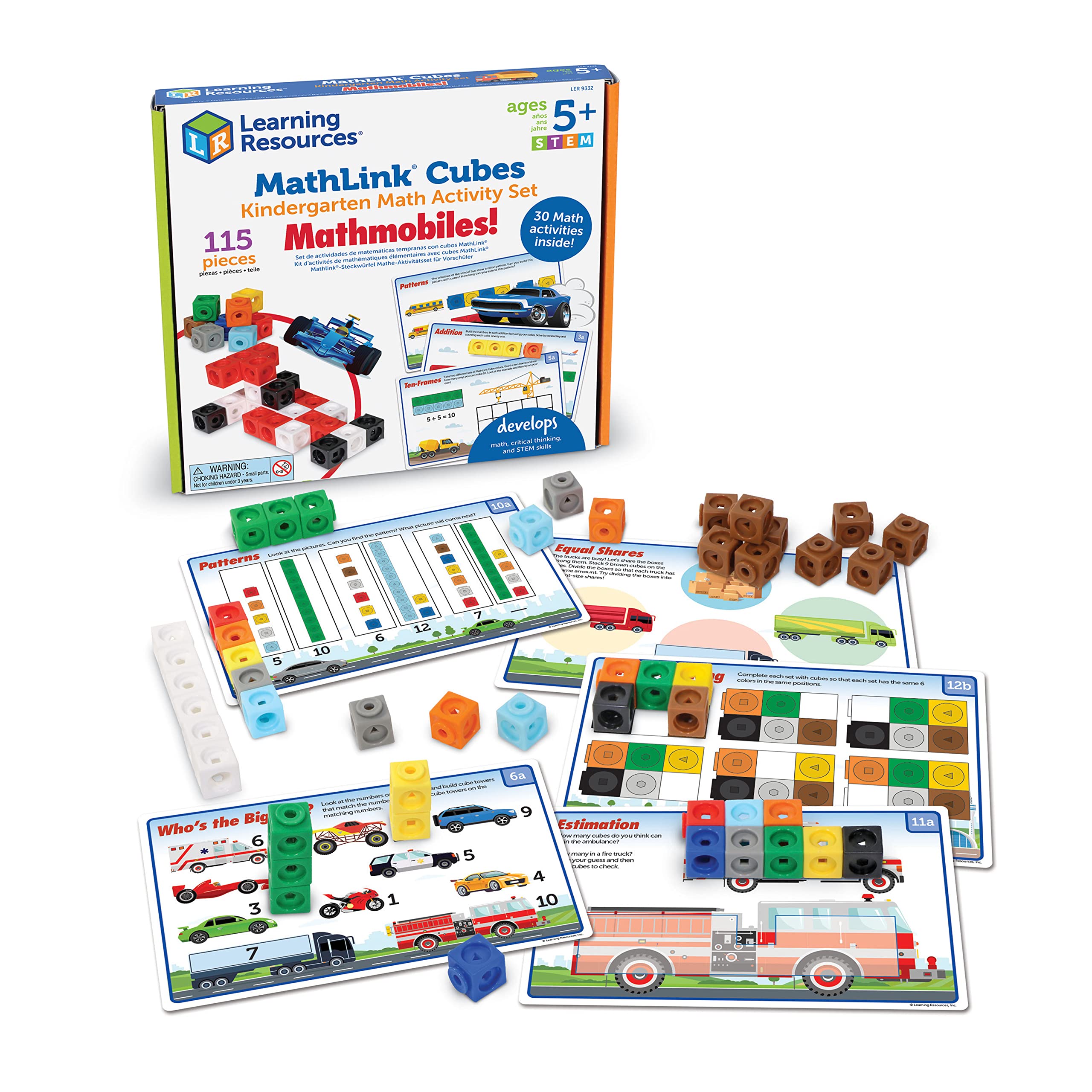 Set De Actividades Matemáticas, Recursos De Aprendizaje, Cubos Mathlink, 115 Piezas - Venta Internacional.