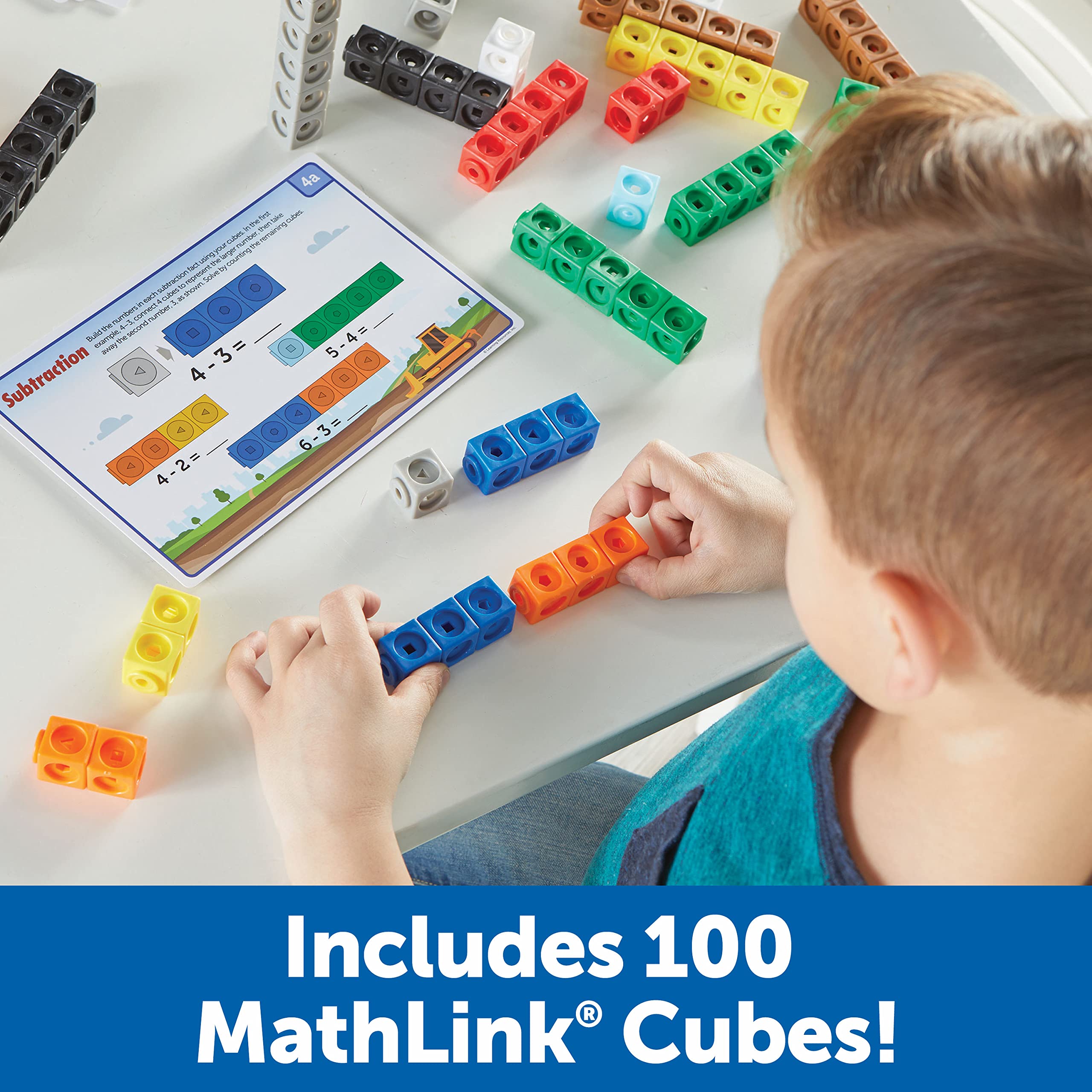 Foto 2 | Set De Actividades Matemáticas, Recursos De Aprendizaje, Cubos Mathlink, 115 Piezas - Venta Internacional.