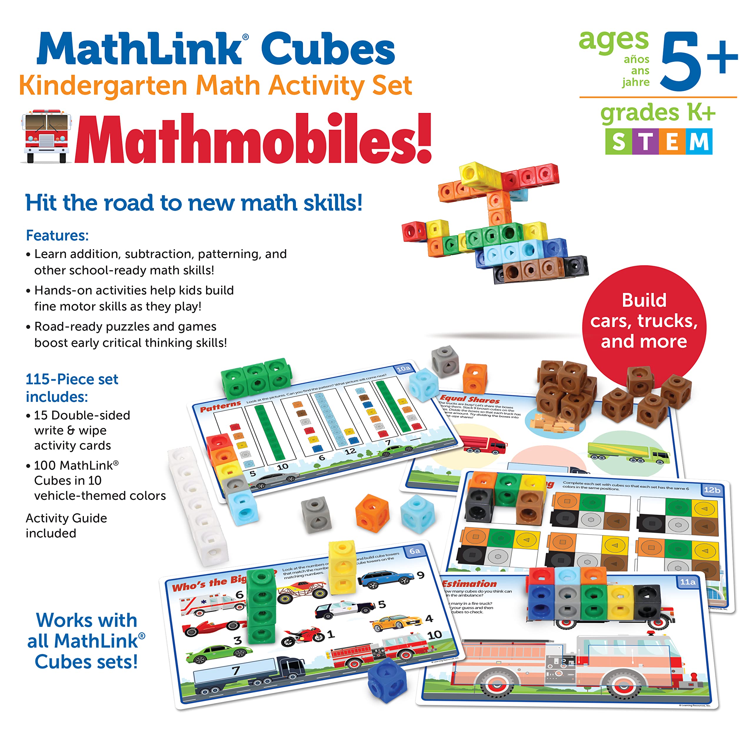 Foto 7 pulgar | Set De Actividades Matemáticas, Recursos De Aprendizaje, Cubos Mathlink, 115 Piezas - Venta Internacional.