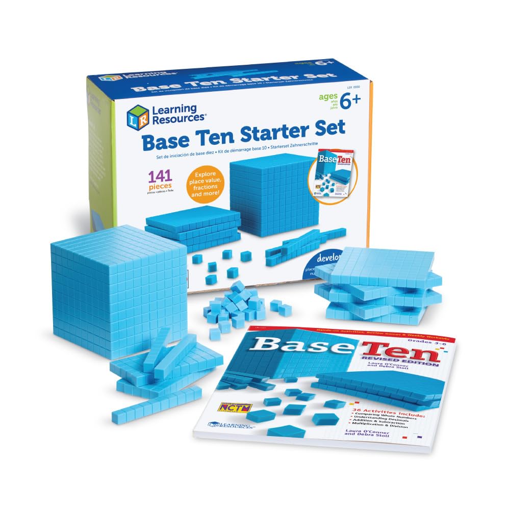 Kit De Inicio Base Ten, Recursos De Aprendizaje, 141 Piezas Para Mayores De 6 Años - Venta Internacional.