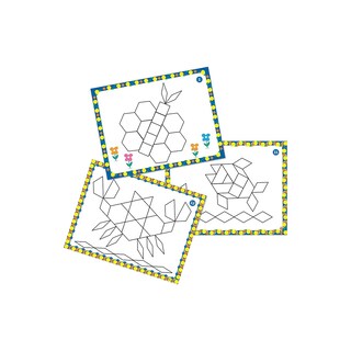 Foto 2 | Tarjetas Con Diseño De Bloques De Patrones, Recursos De Aprendizaje, Juguetes Stem 4+ - Venta Internacional.
