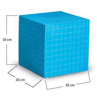 Foto 2 | Base Ten Cube Learning Resources, Plástico Azul, 10 Cm - Venta Internacional.
