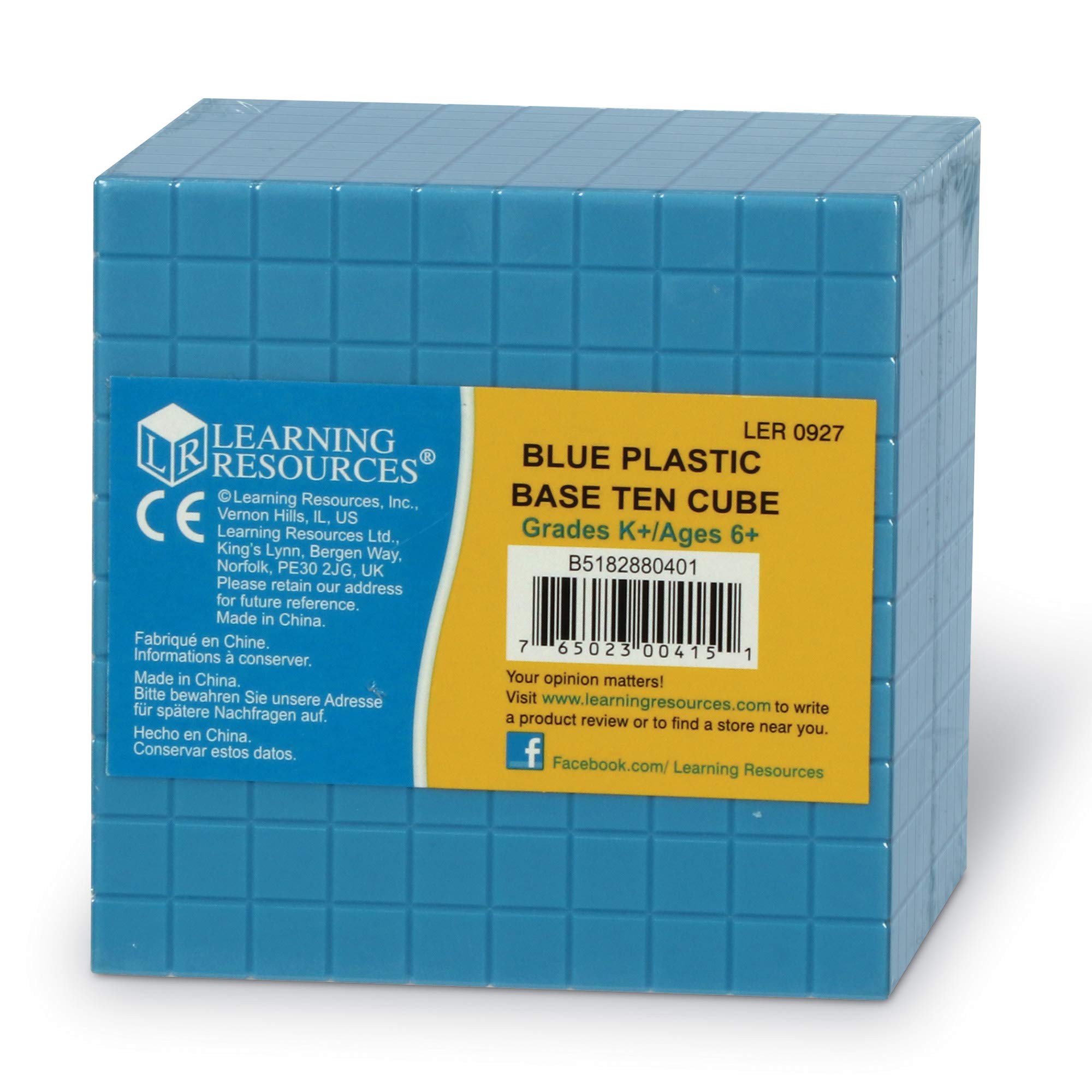 Foto 4 pulgar | Base Ten Cube Learning Resources, Plástico Azul, 10 Cm - Venta Internacional.