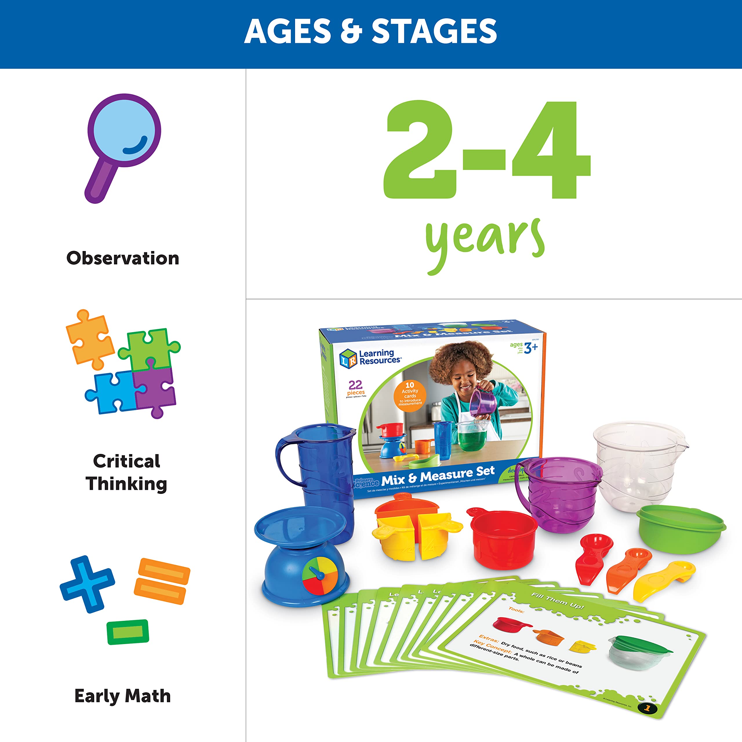 Foto 6 pulgar | Set de Actividades y Recursos de Aprendizaje: Mezcla y Mide 22 Piezas - Venta Internacional