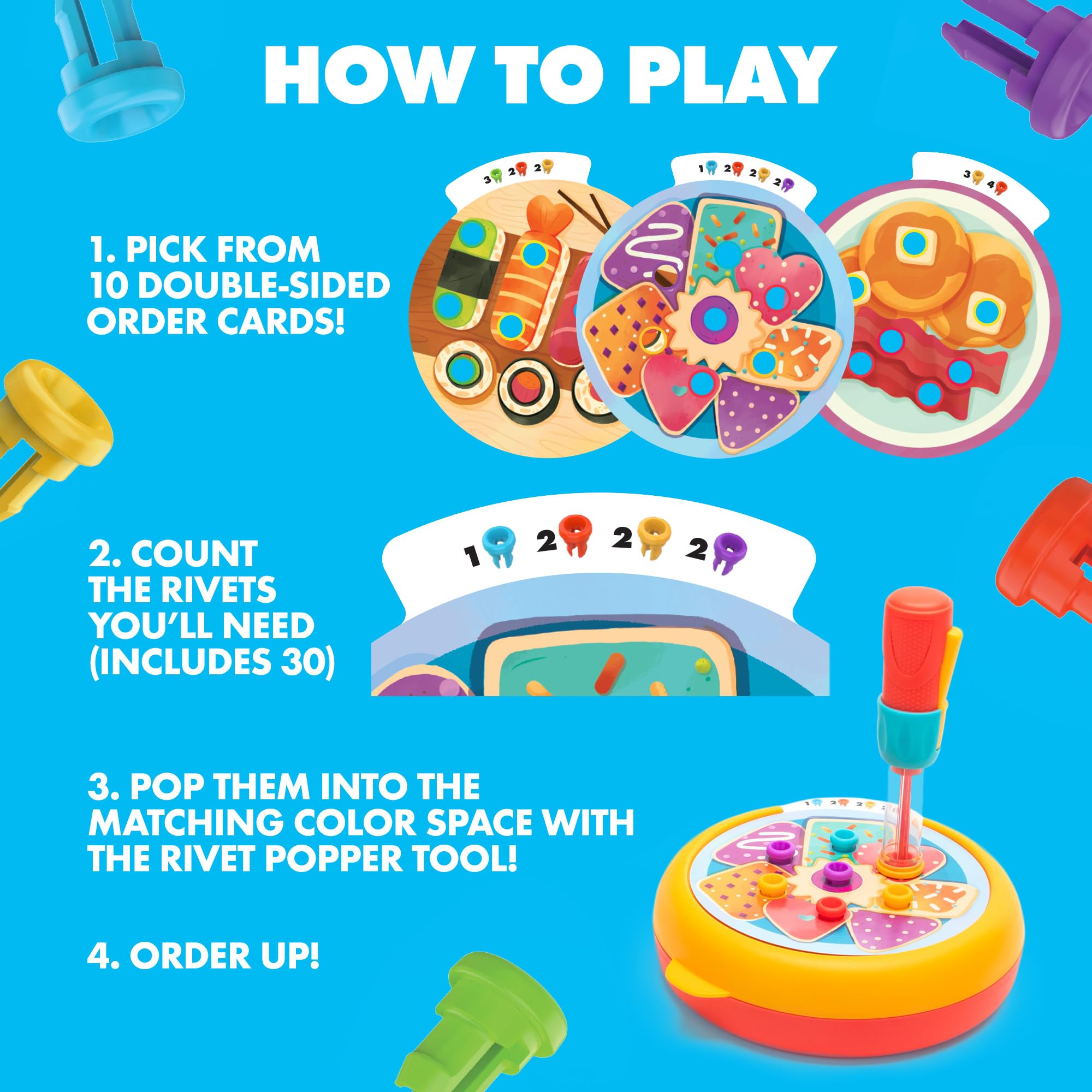 Foto 4 pulgar | Fine Motor Toys Educational Insights Design & Drill Rivet Pop Cafe - Venta Internacional.