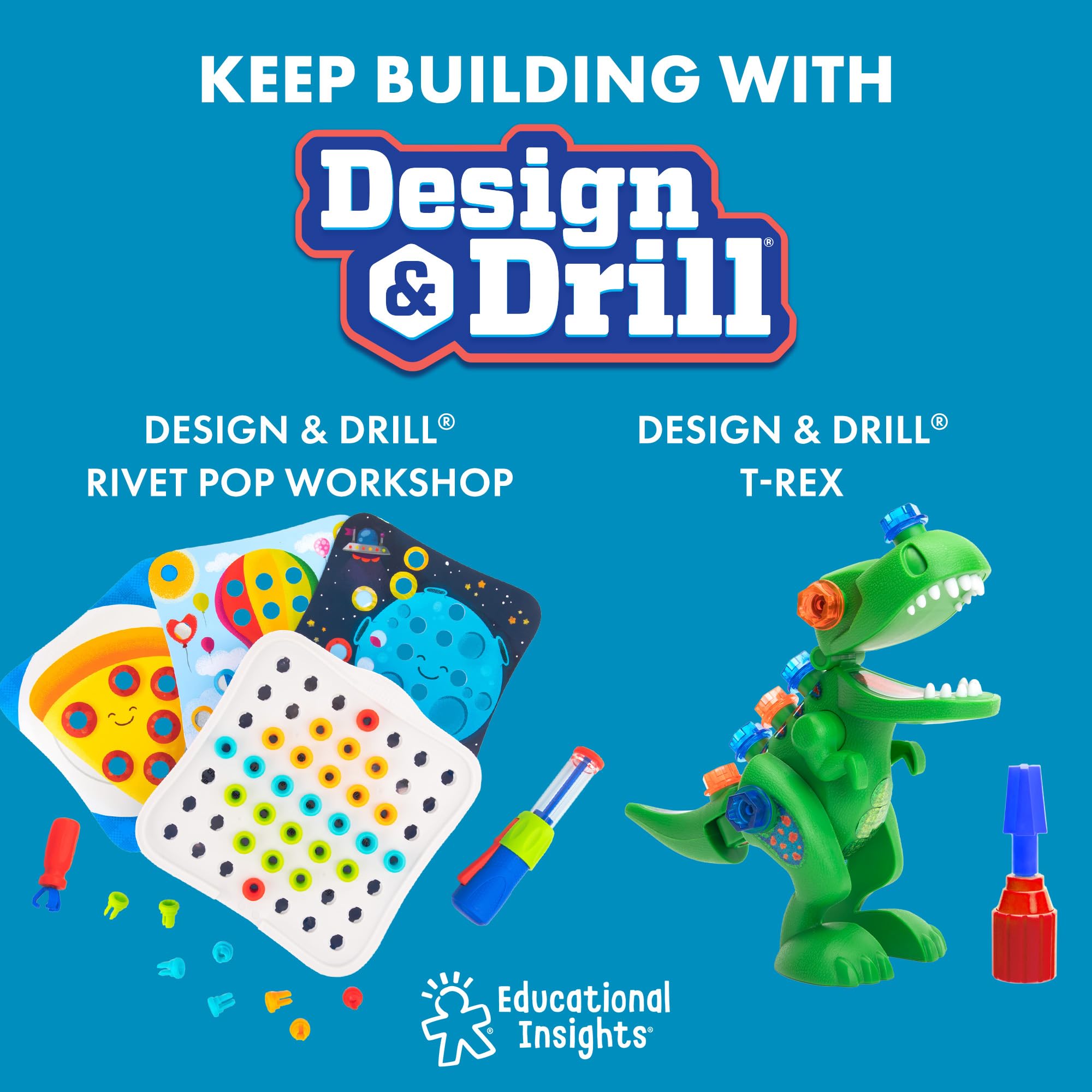 Foto 8 pulgar | Fine Motor Toys Educational Insights Design & Drill Rivet Pop Cafe - Venta Internacional.