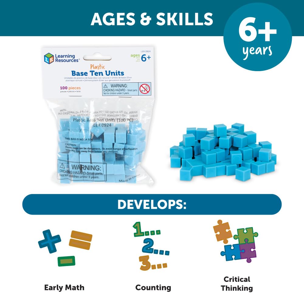 Foto 6 pulgar | Base Ten Units Learning Resources 100 - Venta Internacional