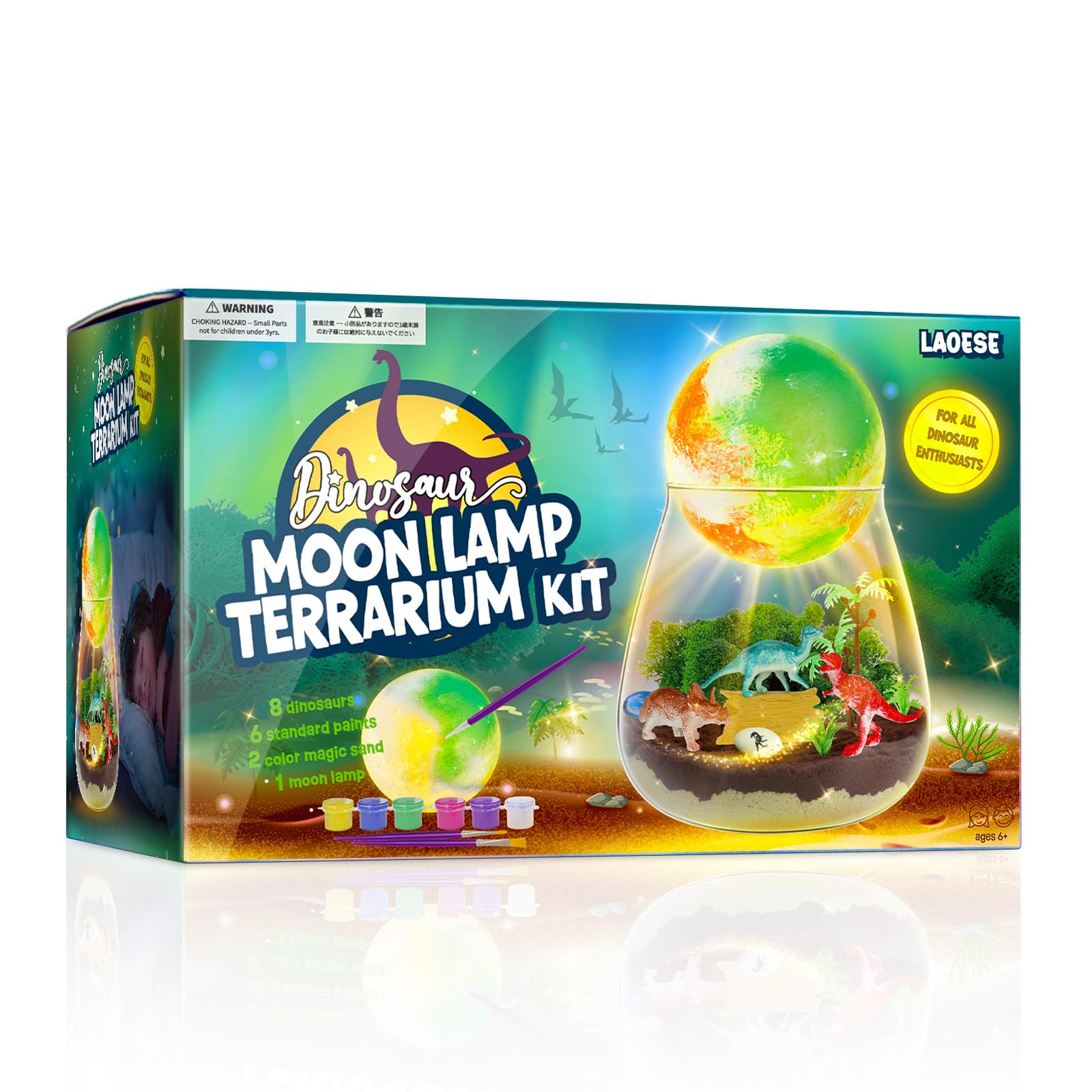 Foto 2 pulgar | Kit De Terrario De Dinosaurios Laoese Con Lámpara Lunar Hecha A Mano Para Niños De 4 A 12 Años - Venta Internacional.