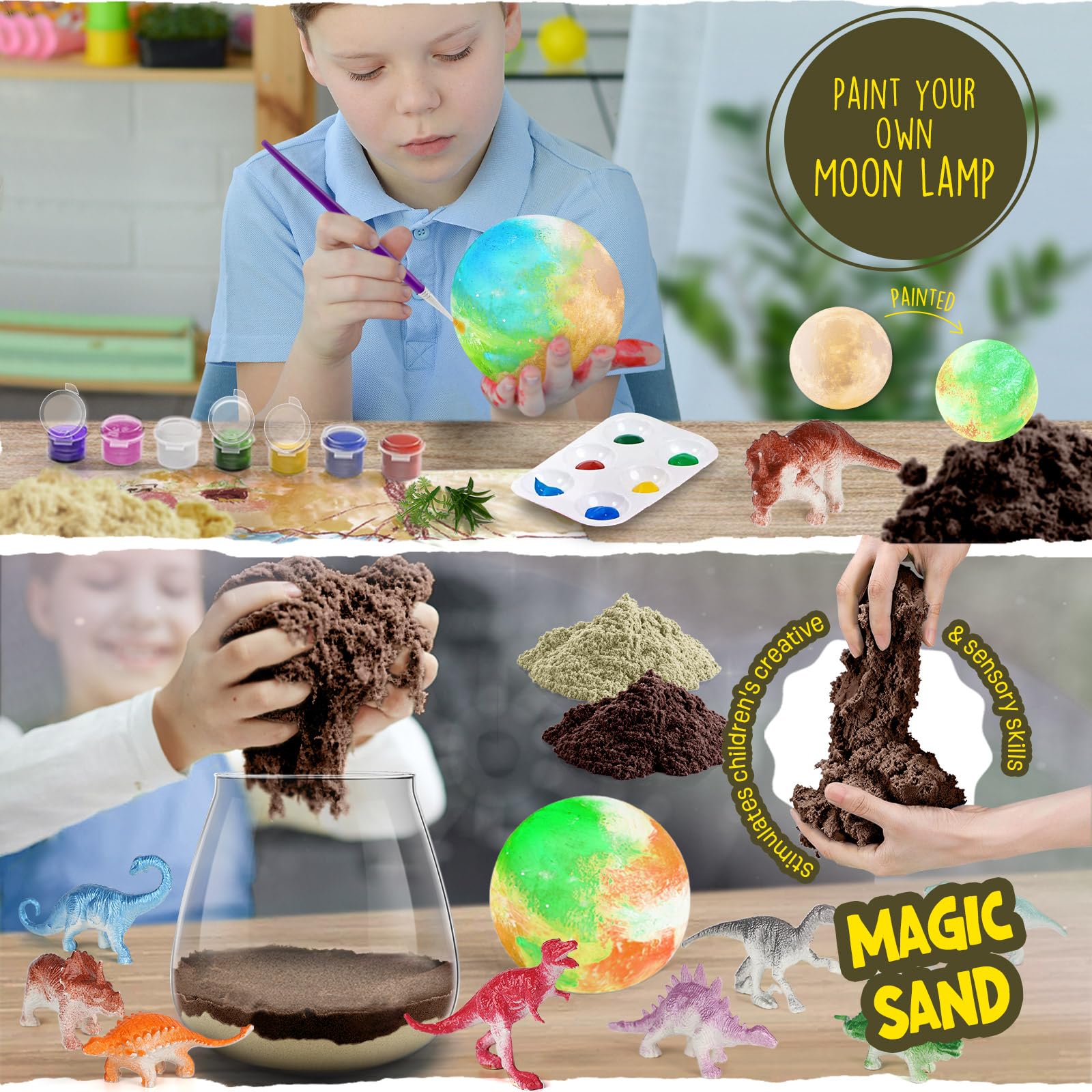 Foto 4 pulgar | Kit De Terrario De Dinosaurios Laoese Con Lámpara Lunar Hecha A Mano Para Niños De 4 A 12 Años - Venta Internacional.