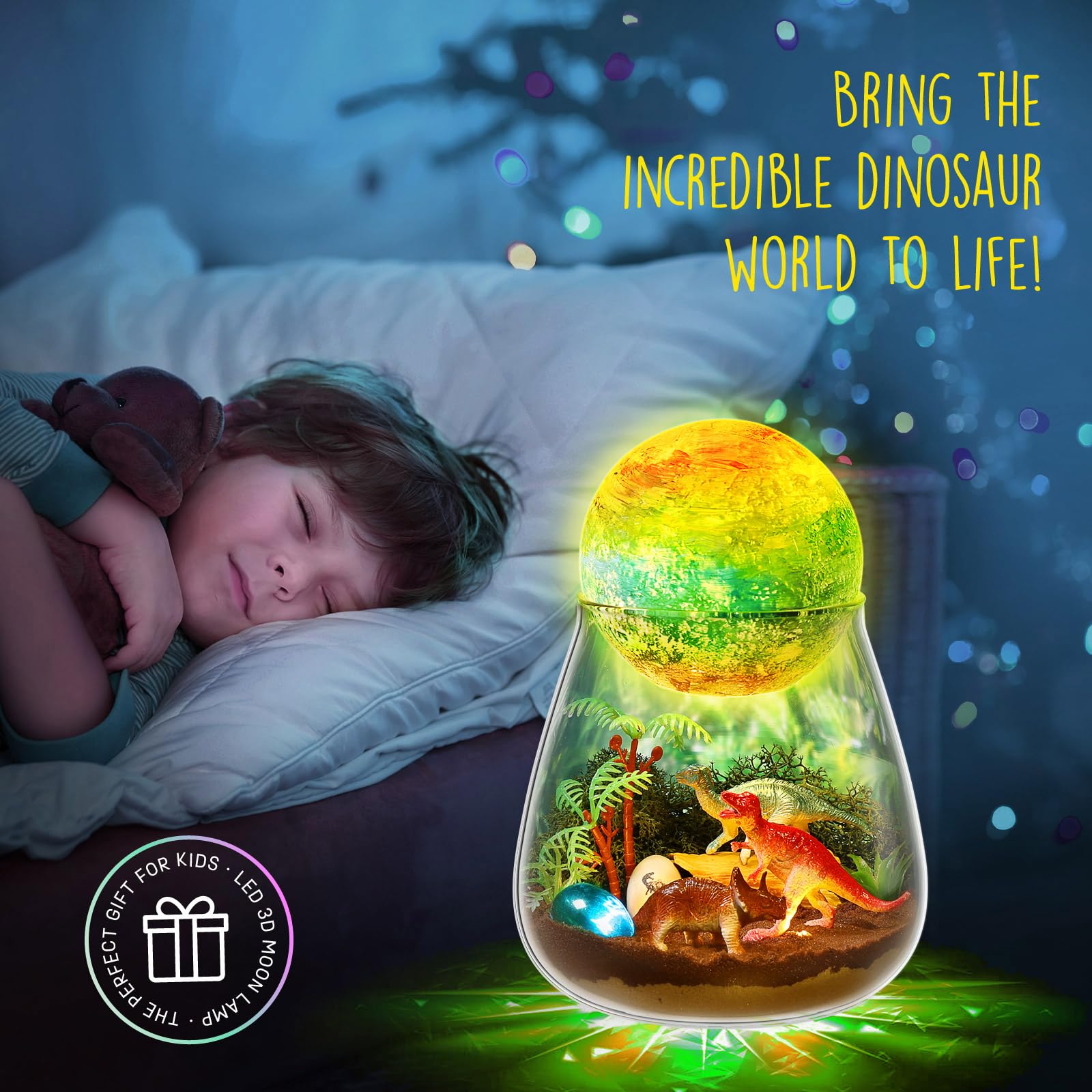 Foto 5 pulgar | Kit De Terrario De Dinosaurios Laoese Con Lámpara Lunar Hecha A Mano Para Niños De 4 A 12 Años - Venta Internacional.