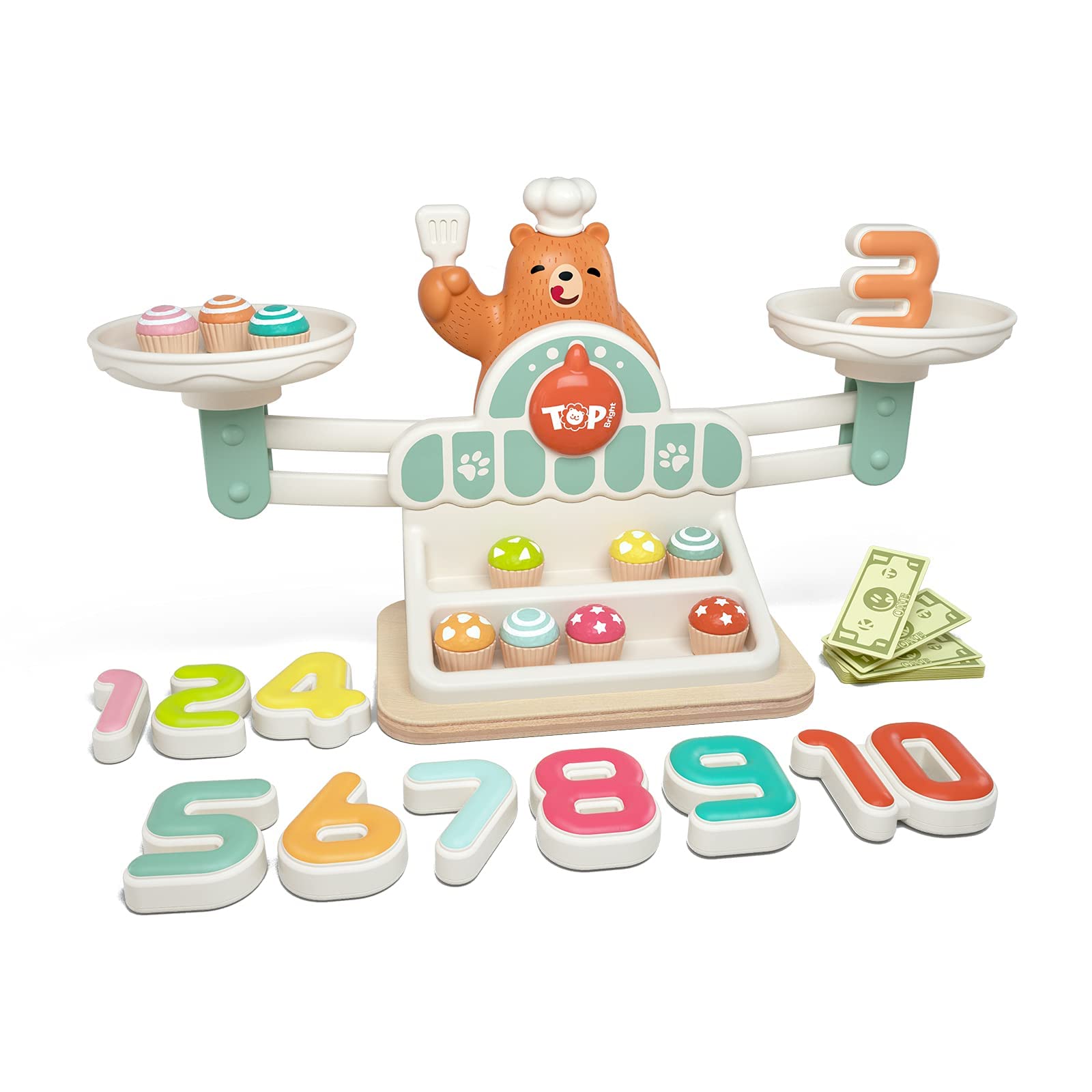 Foto 2 pulgar | Juego De Matemáticas Balance Top Bright Para Niños Con Balanza De Osos Y Tartas - Venta Internacional.