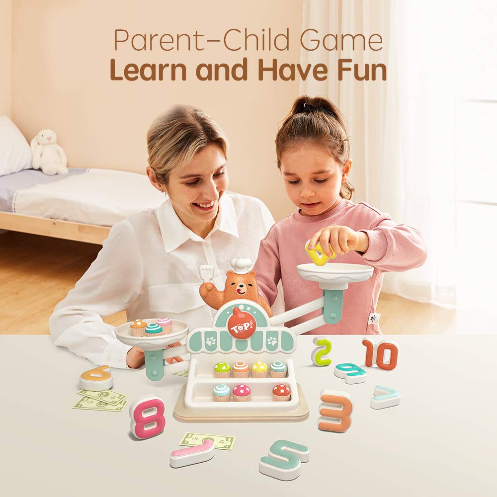 Foto 3 pulgar | Juego De Matemáticas Balance Top Bright Para Niños Con Balanza De Osos Y Tartas - Venta Internacional.