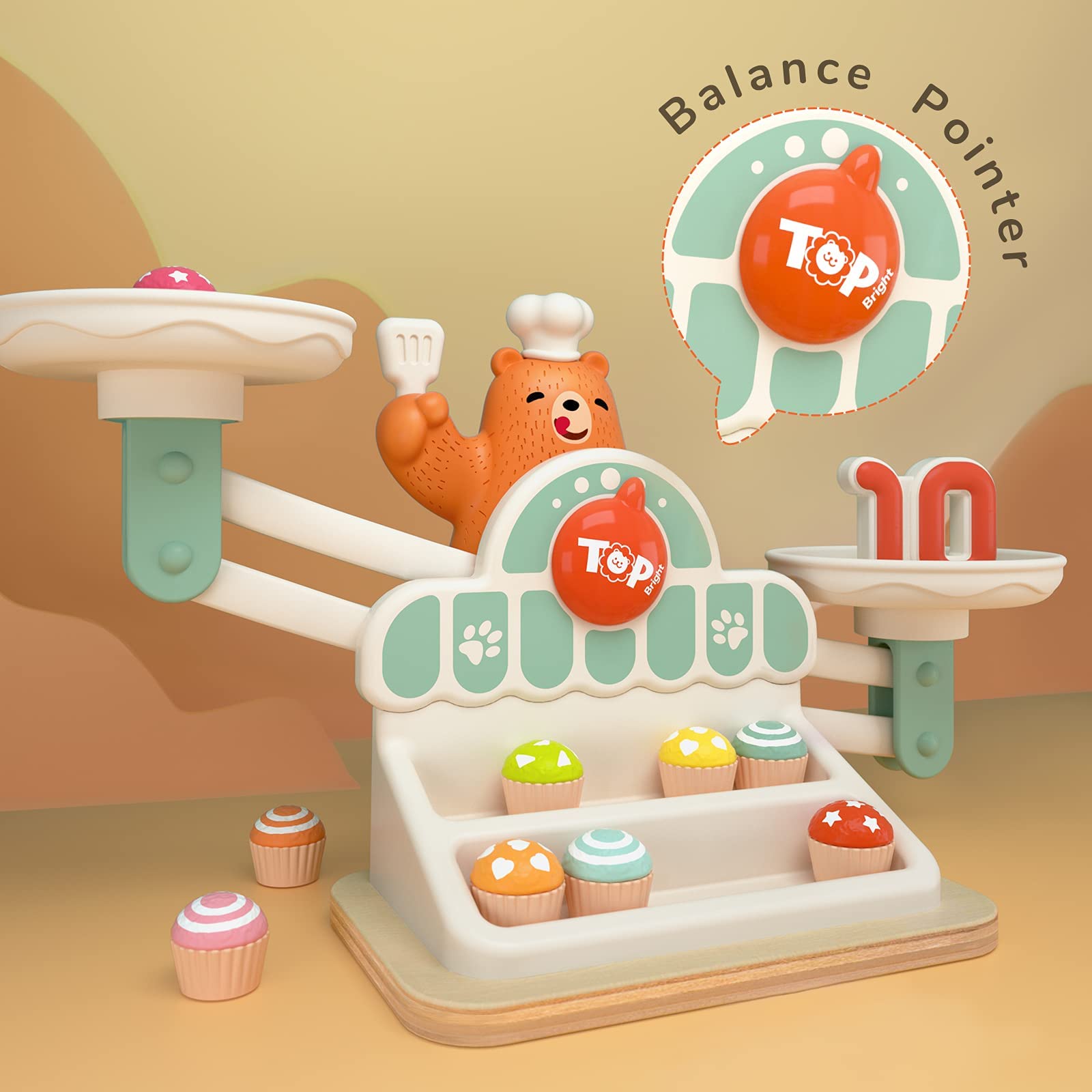 Foto 5 pulgar | Juego De Matemáticas Balance Top Bright Para Niños Con Balanza De Osos Y Tartas - Venta Internacional.