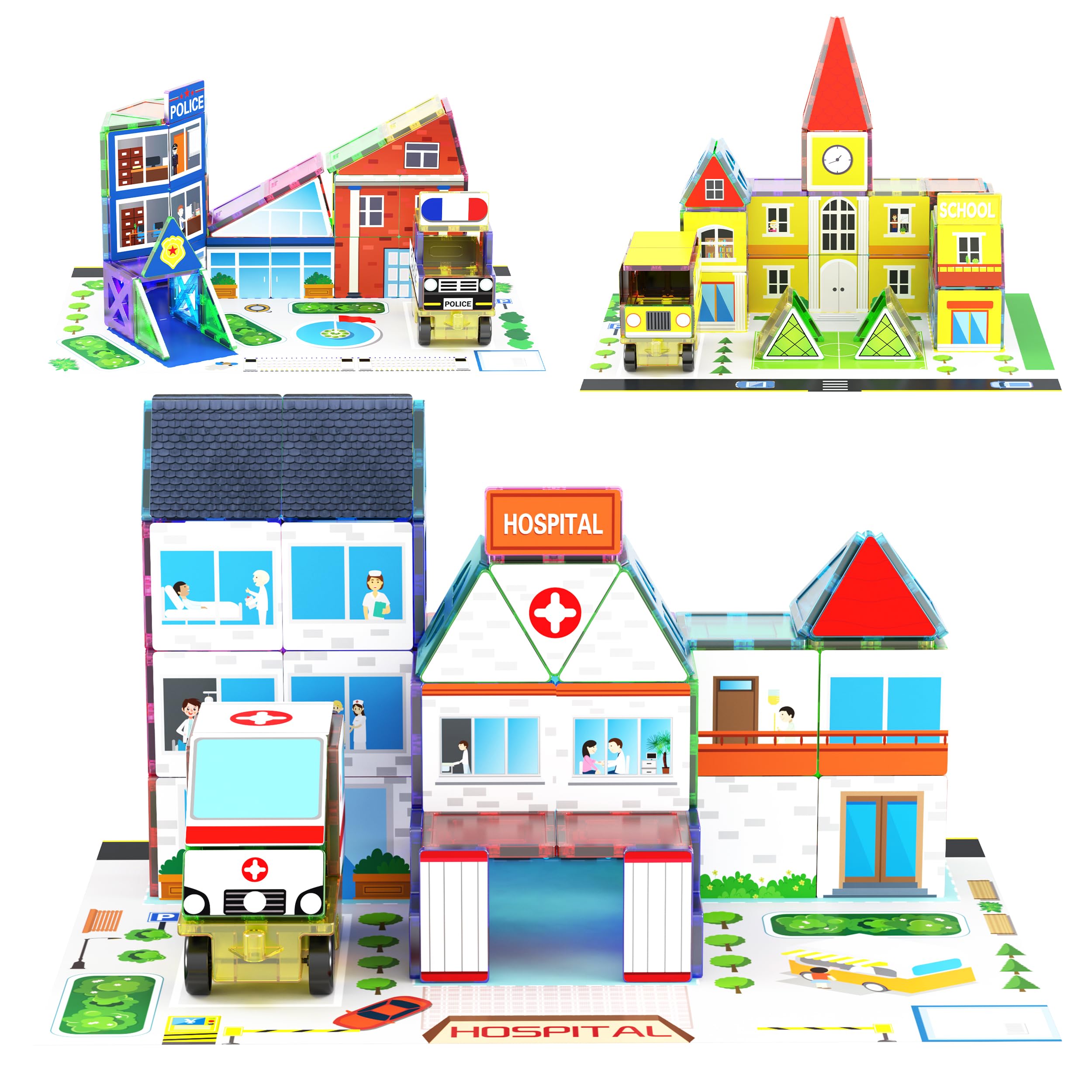 Foto 1 | Set De Bloques De Construcción Picassotiles 3 En 1 Con Imán Para Coche - Venta Internacional.