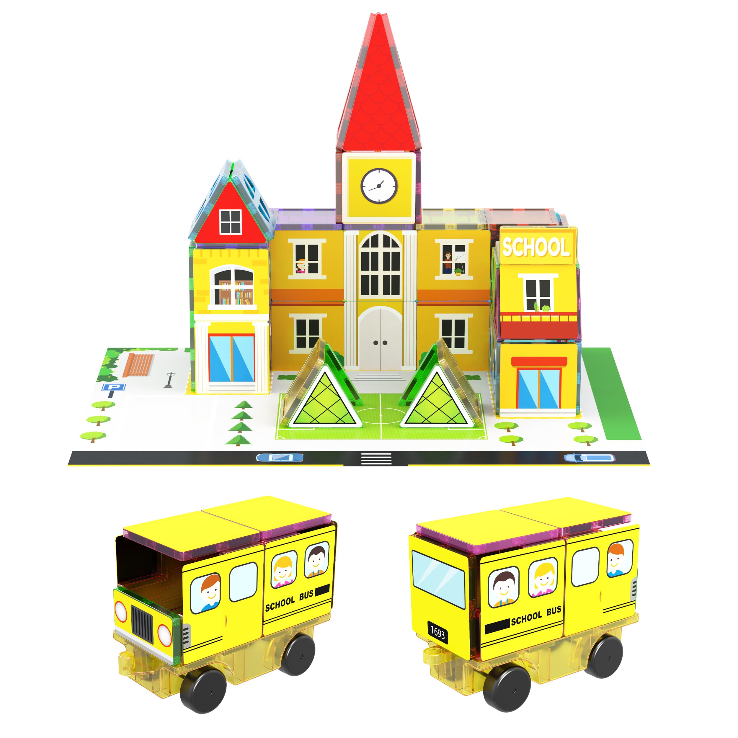 Foto 7 | Set De Bloques De Construcción Picassotiles 3 En 1 Con Imán Para Coche - Venta Internacional.