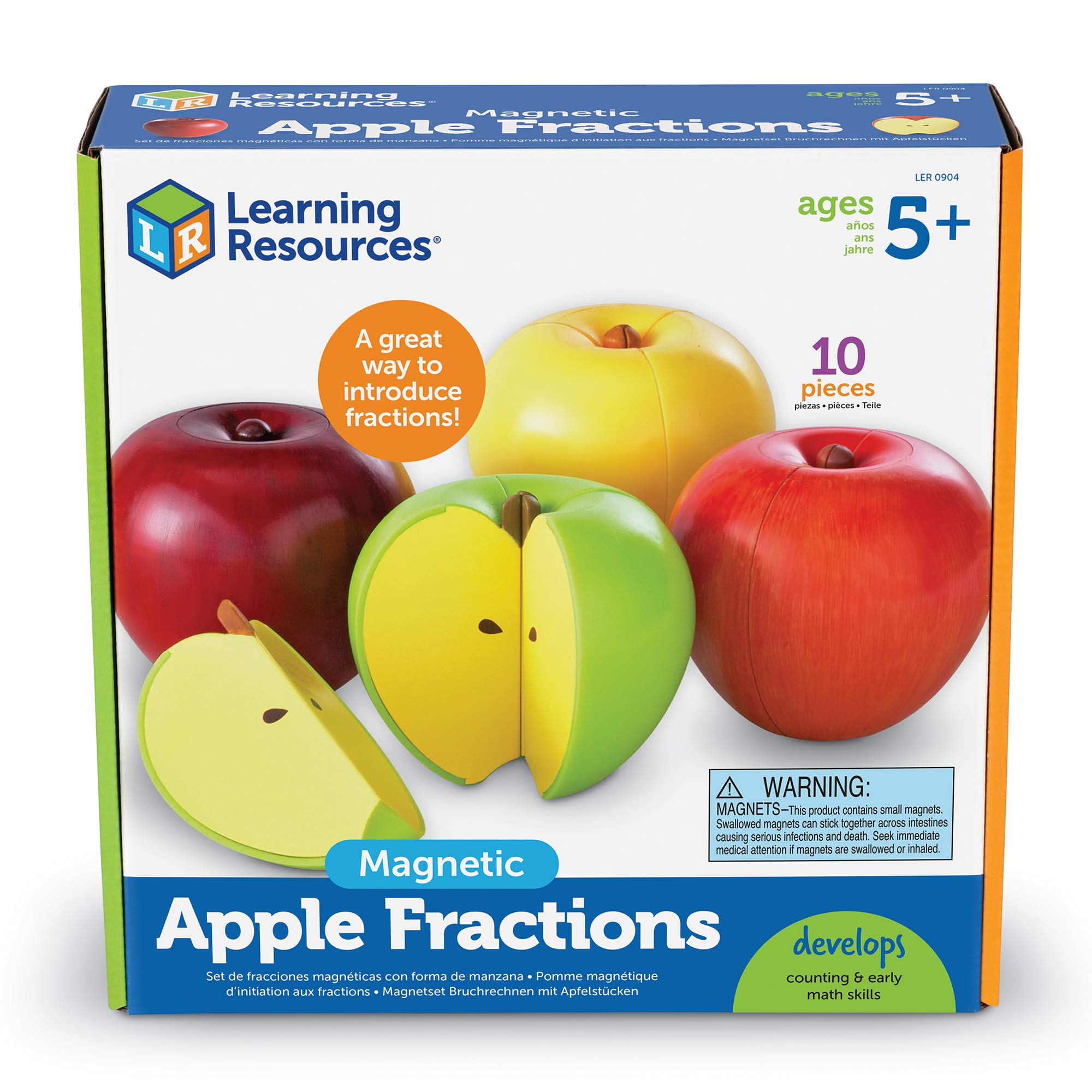 Foto 2 pulgar | Recursos De Aprendizaje Sobre Fracciones Magnéticas De Manzana Con Guía De Actividades - Venta Internacional.