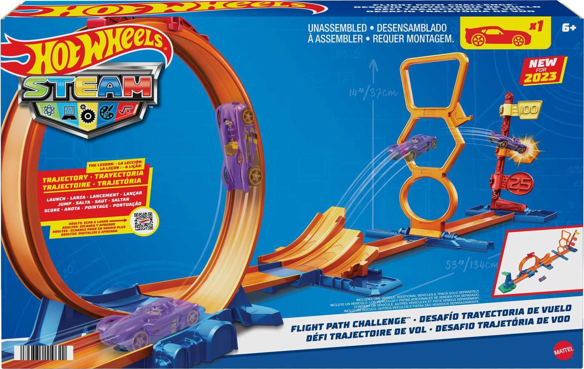Set De Pista De Coche De Juguete Hot Wheels Steam Flight Path Con Coche 1:64 - Venta Internacional.
