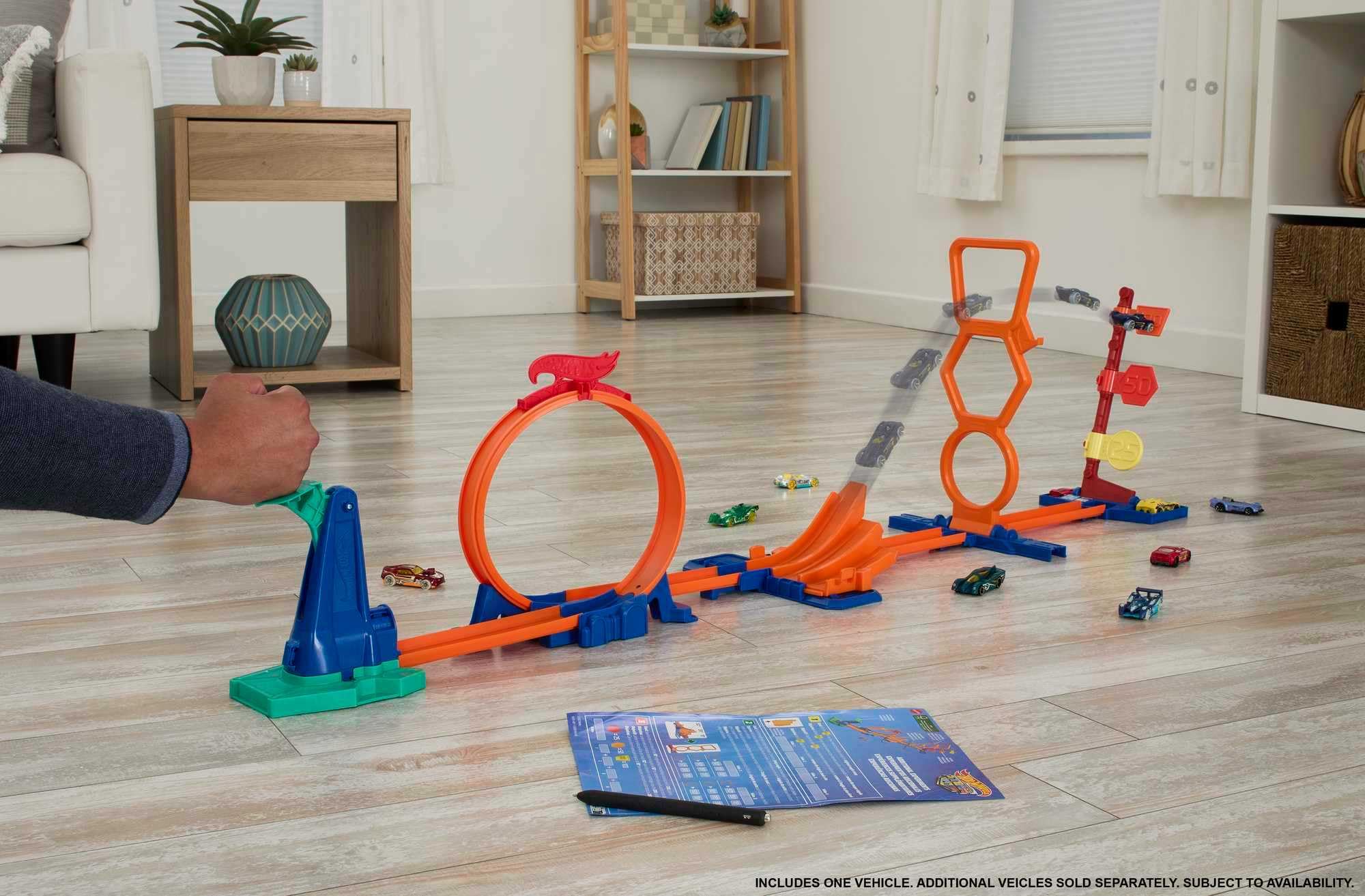 Foto 3 pulgar | Set De Pista De Coche De Juguete Hot Wheels Steam Flight Path Con Coche 1:64 - Venta Internacional.