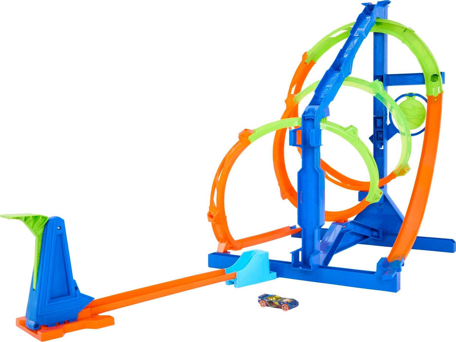Foto 7 pulgar | Set De Pista De Coche De Juguete Hot Wheels Steam Flight Path Con Coche 1:64 - Venta Internacional.