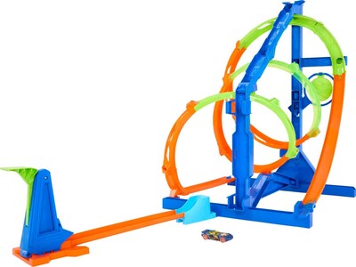 Foto 6 | Set De Pista De Coche De Juguete Hot Wheels Steam Flight Path Con Coche 1:64 - Venta Internacional.