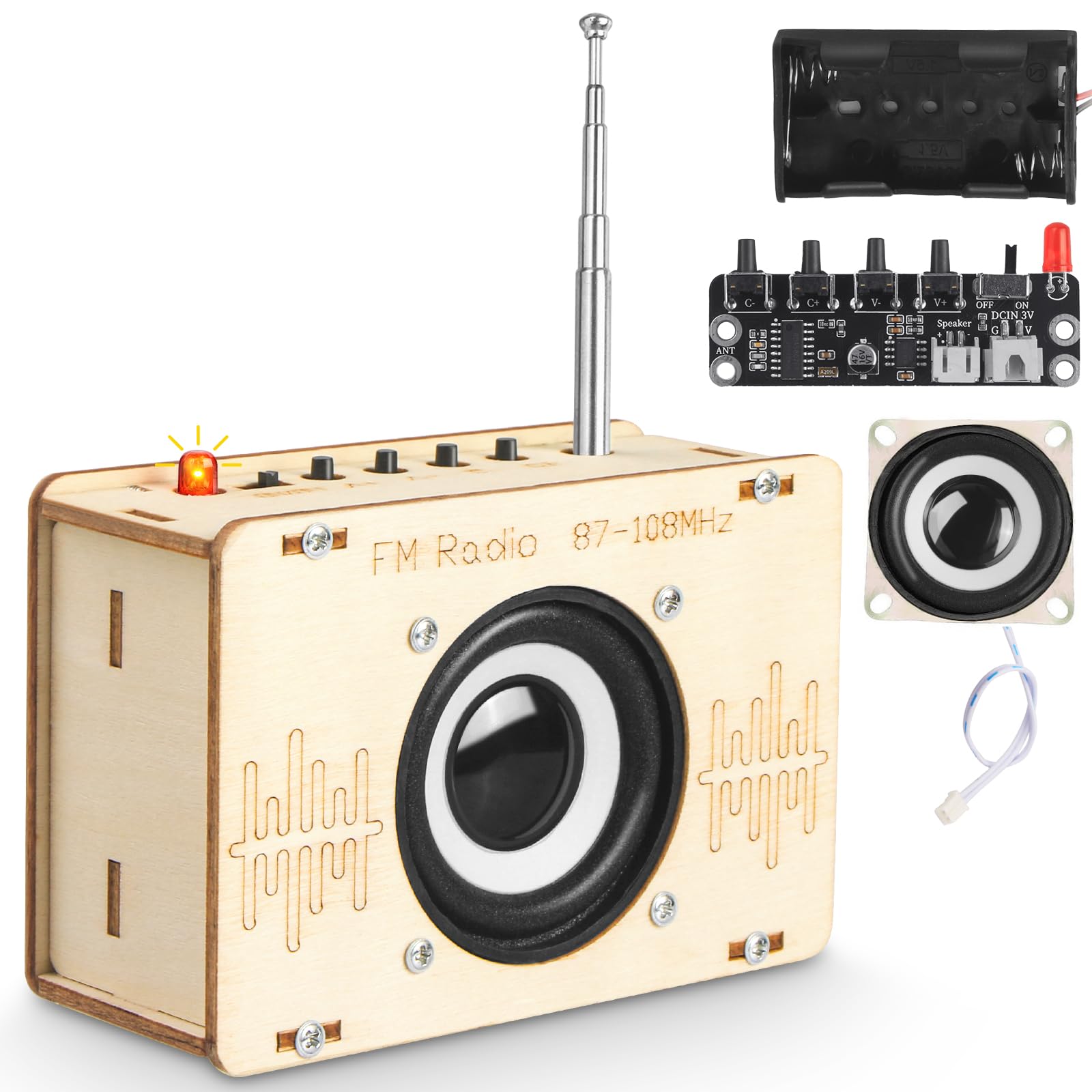Foto 2 pulgar | Kits Científicos Poraxy Construye Tu Propia Radio FM Para Niños De 8 A 12 Años - Venta Internacional