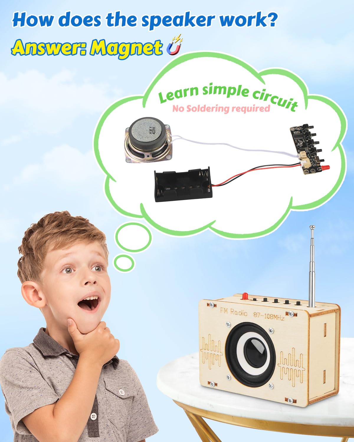 Foto 3 pulgar | Kits Científicos Poraxy Construye Tu Propia Radio FM Para Niños De 8 A 12 Años - Venta Internacional