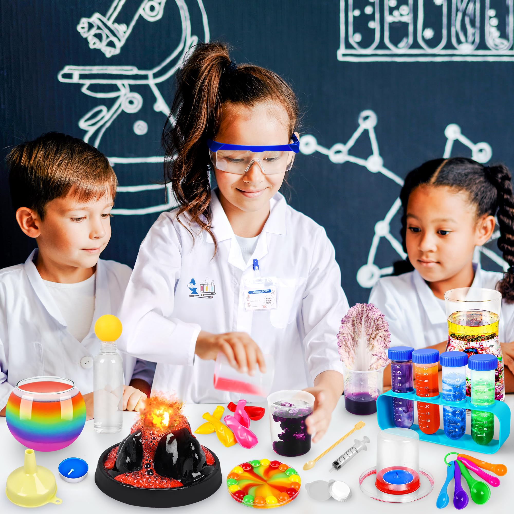 Foto 7 | Kit Científico Kuovei 120 Experimentos De Laboratorio Con Disfraz Para Mayores De 6 - Venta Internacional