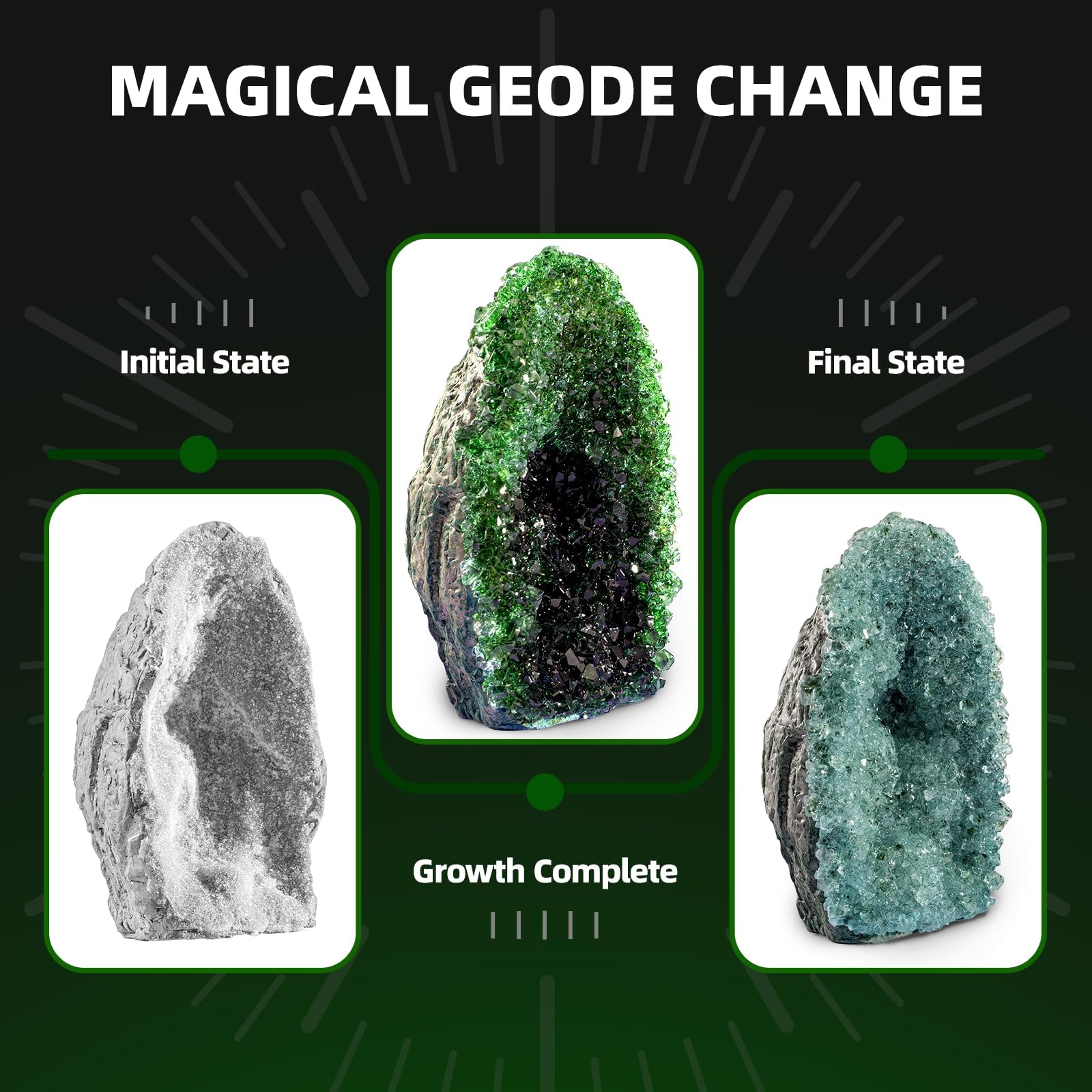 Foto 4 | Kit De Cultivo Geodes Crystal Gobidex Para Niños De Crecimiento Rápido De 24 Horas - Venta Internacional.