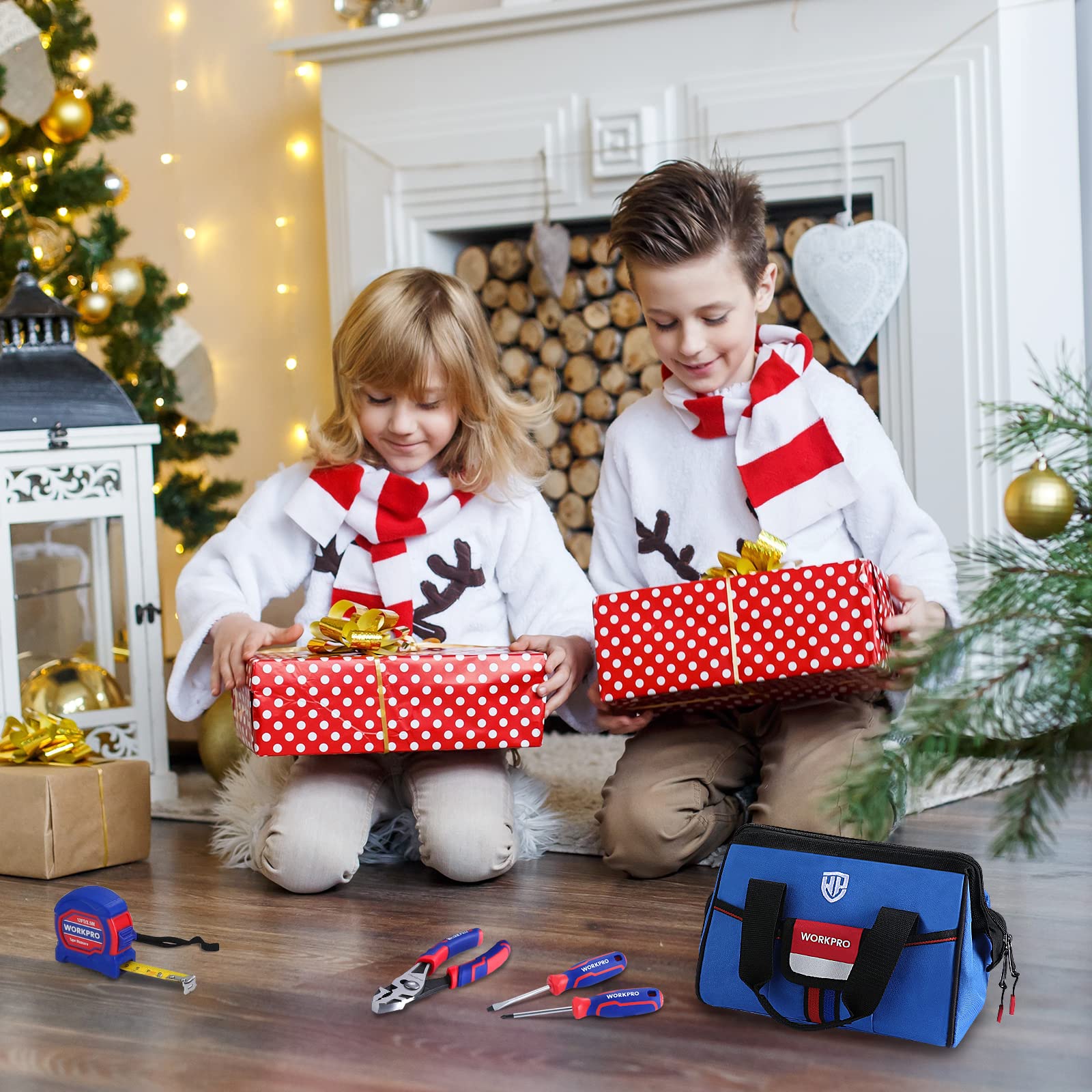 Foto 3 pulgar | Juego De Herramientas Workpro Kids Real Hand De 9 Piezas Con Bolsa De Almacenamiento Azul - Venta Internacional.
