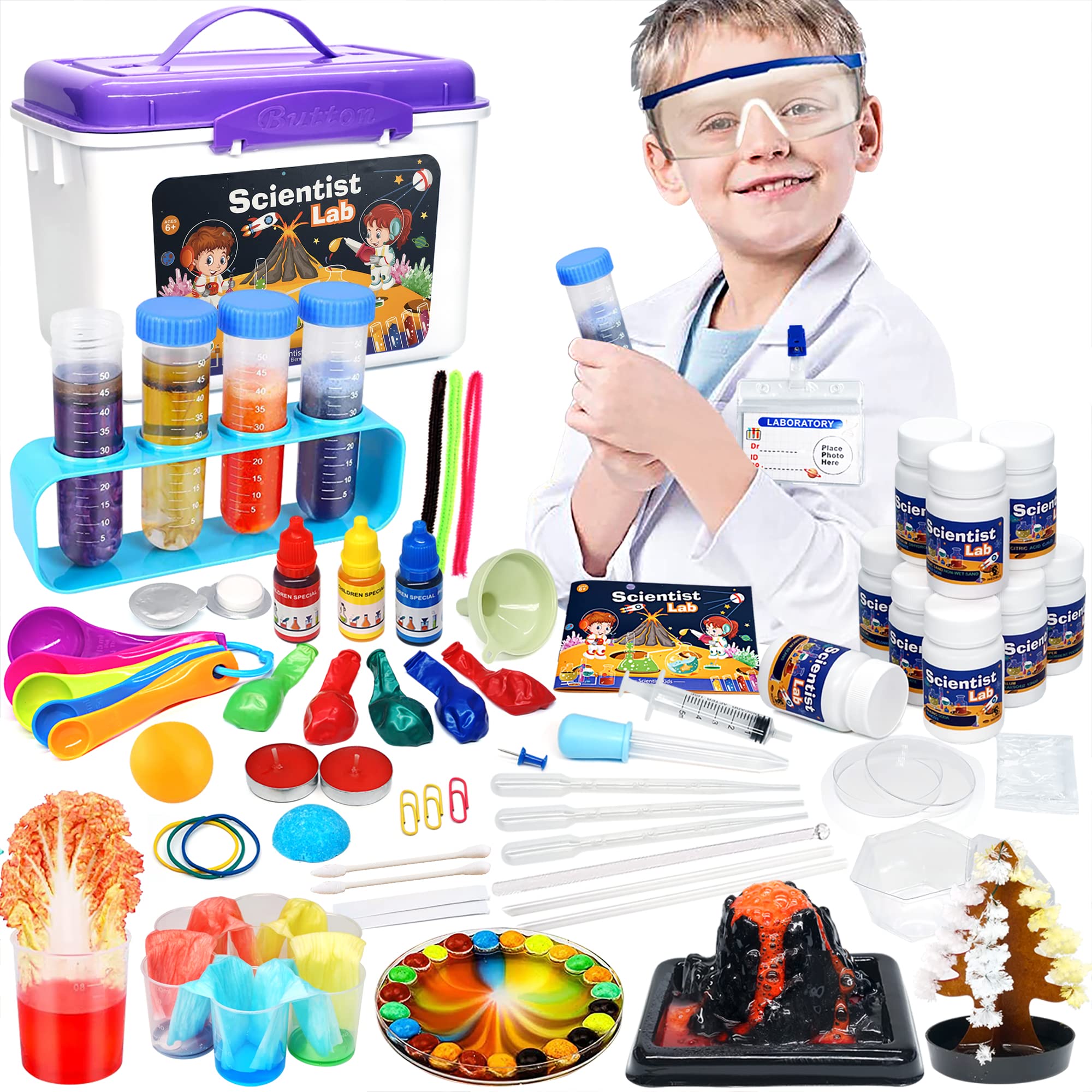 Kit De Experimentos Científicos Amererly Con Bata De Laboratorio Para Niños De 6 A 12 Años - Venta Internacional.