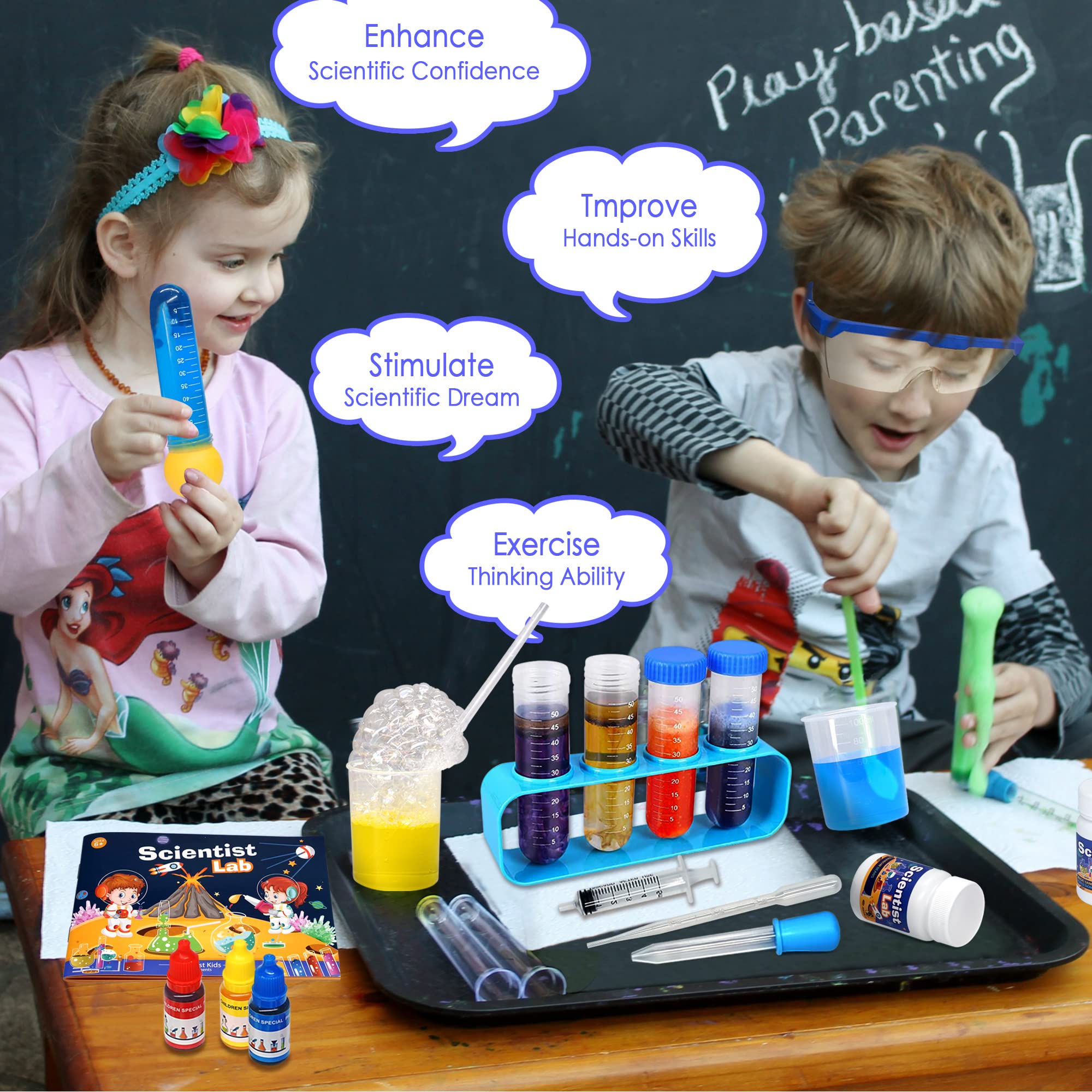 Foto 5 pulgar | Kit De Experimentos Científicos Amererly Con Bata De Laboratorio Para Niños De 6 A 12 Años - Venta Internacional.