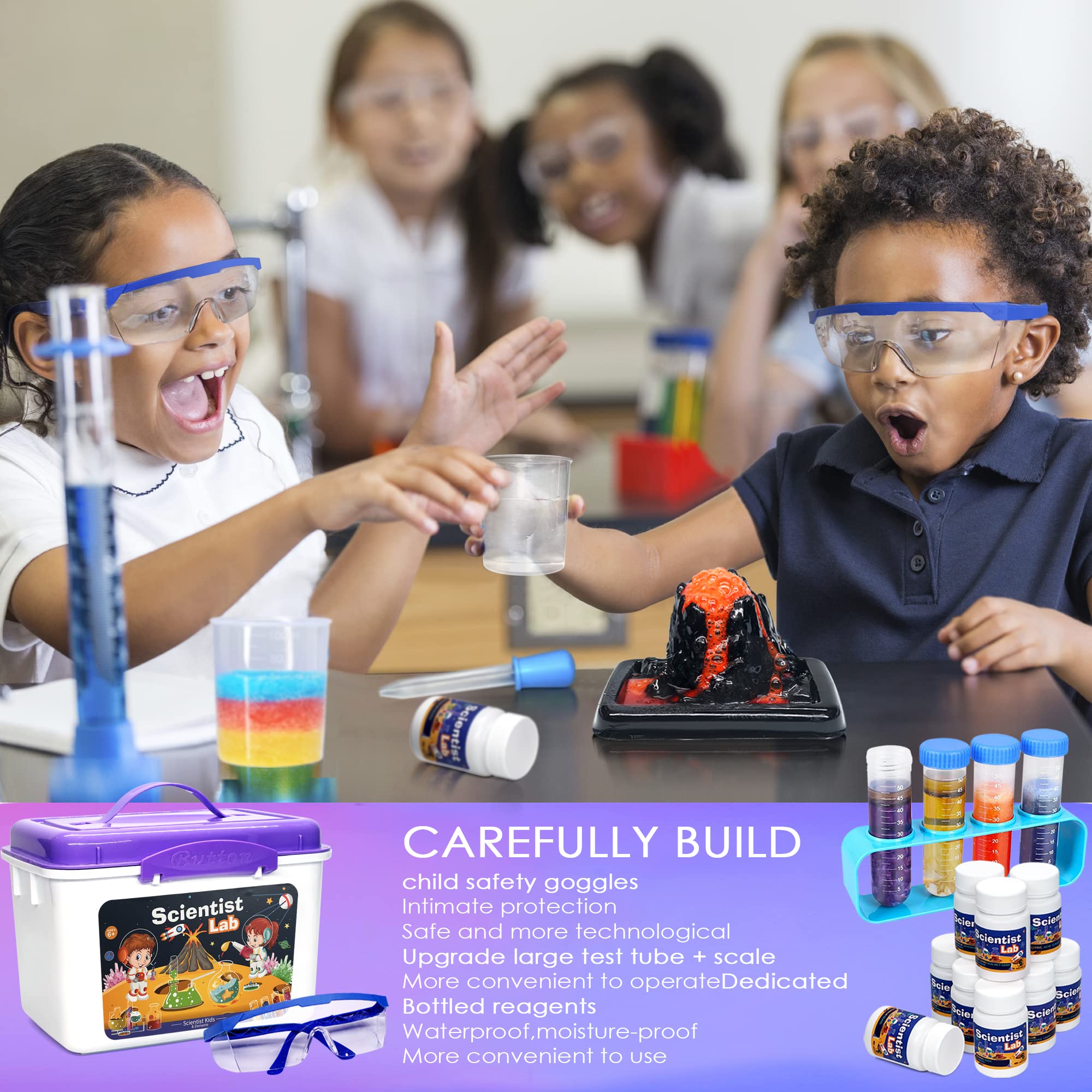 Foto 6 pulgar | Kit De Experimentos Científicos Amererly Con Bata De Laboratorio Para Niños De 6 A 12 Años - Venta Internacional.